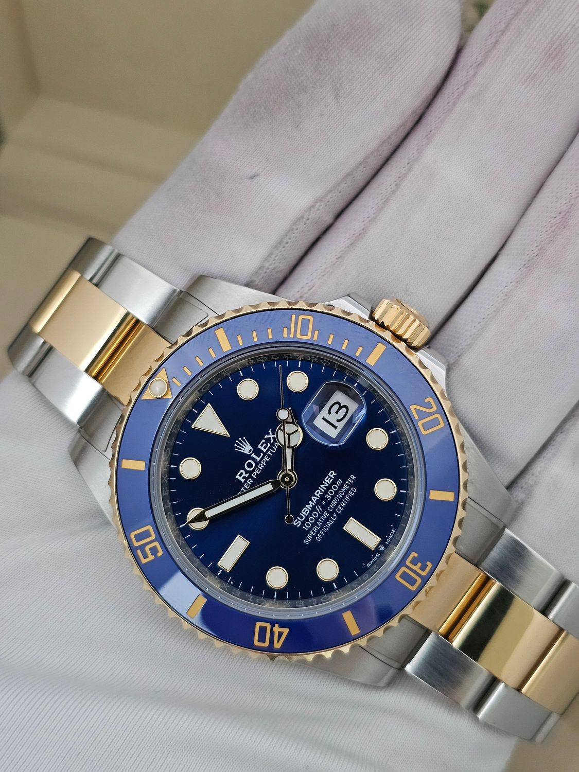 Rolex Submariner Watch 126613LB 41mm Bluesy, 2022 Full Set Superb Condition