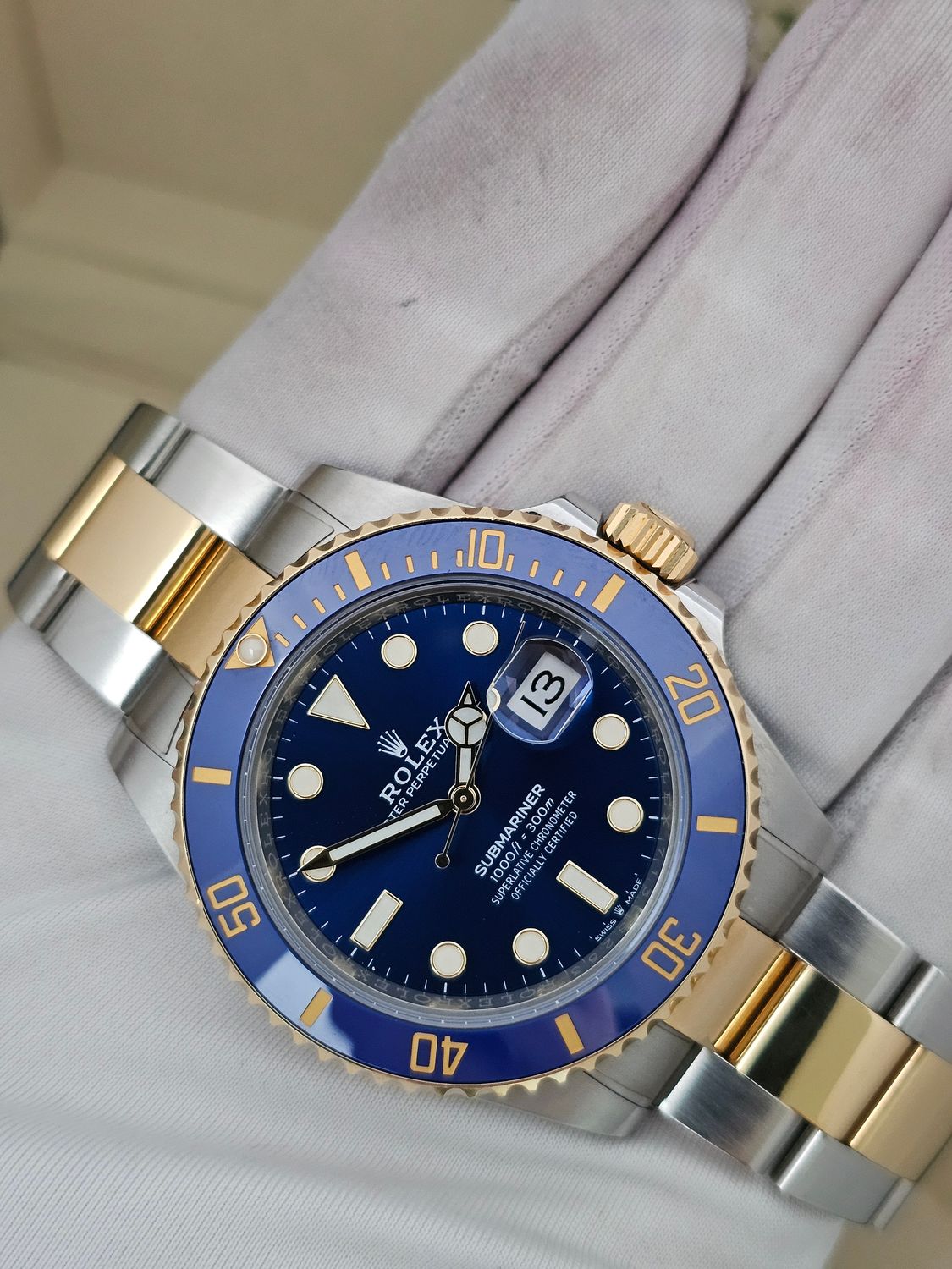 Rolex Submariner Watch 126613LB 41mm Bluesy, 2022 Full Set Superb Condition
