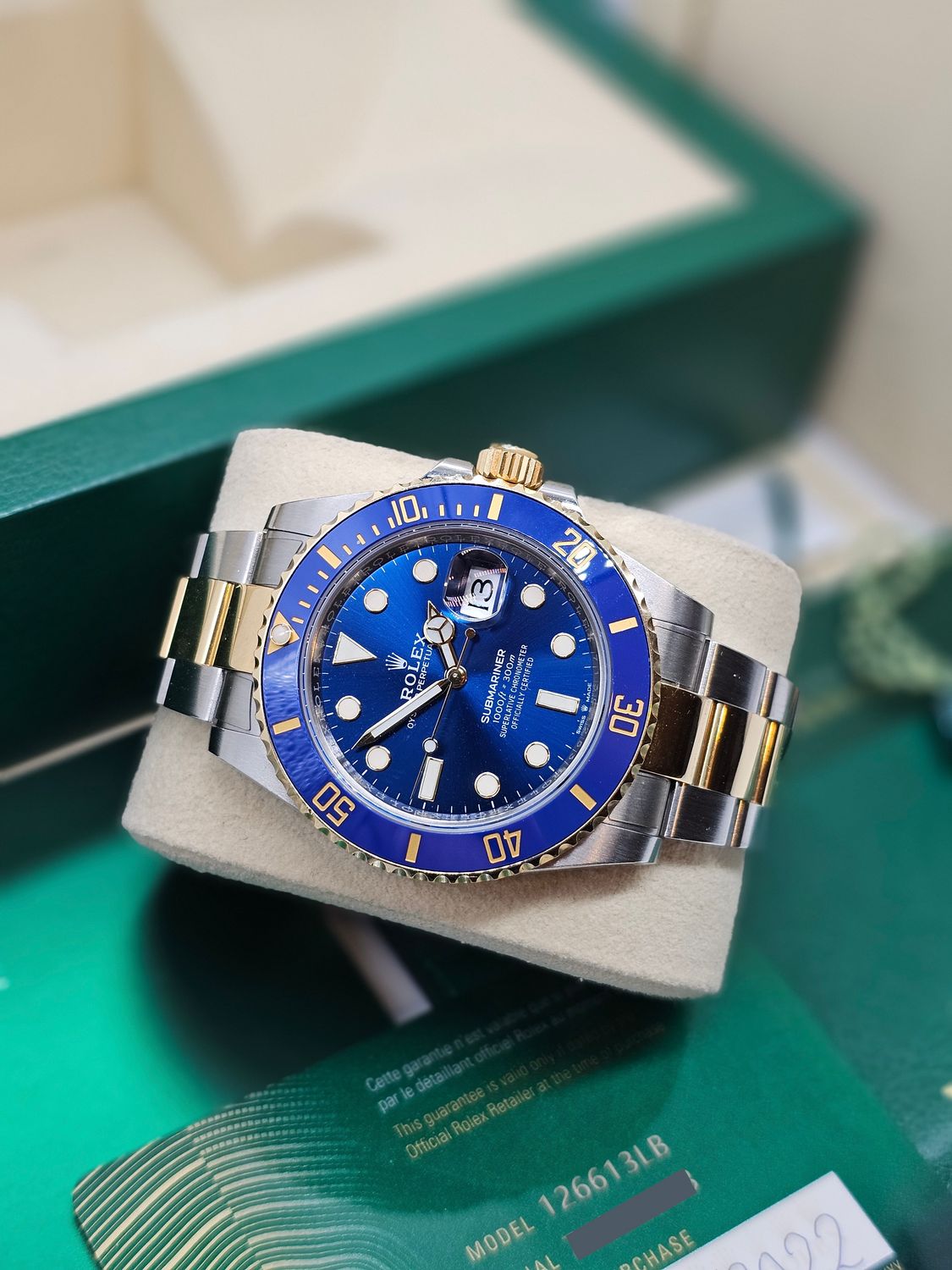 Rolex Submariner Watch 126613LB 41mm Bluesy, 2022 Full Set Superb Condition