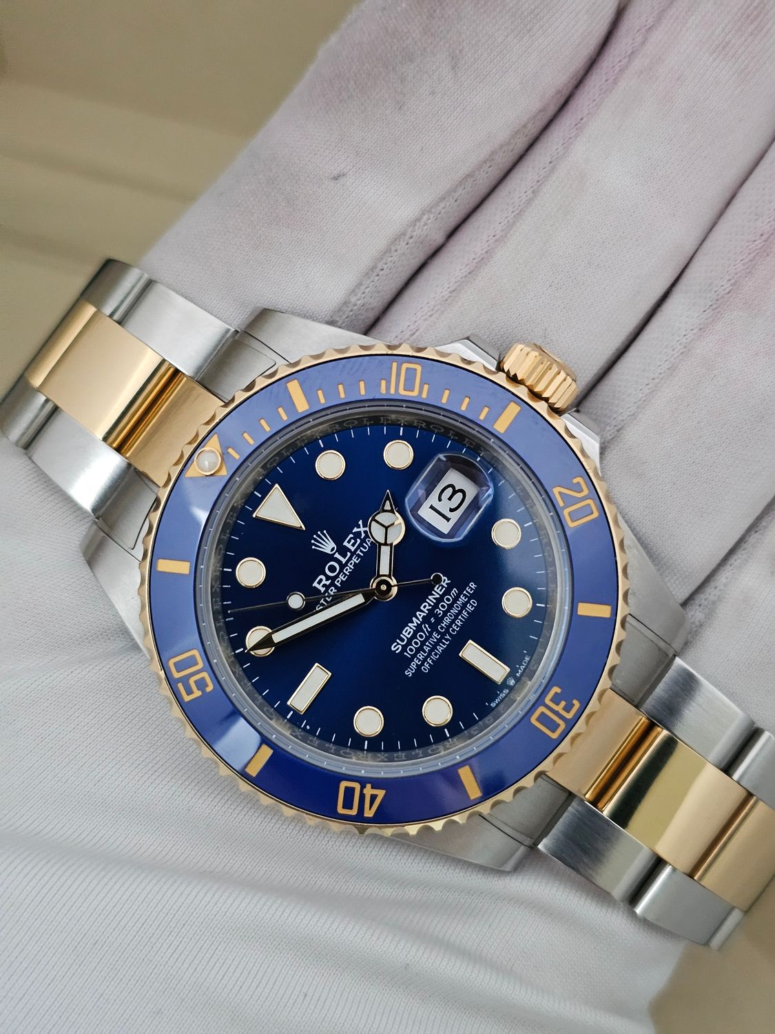 Rolex Submariner Watch 126613LB 41mm Bluesy, 2022 Full Set Superb Condition