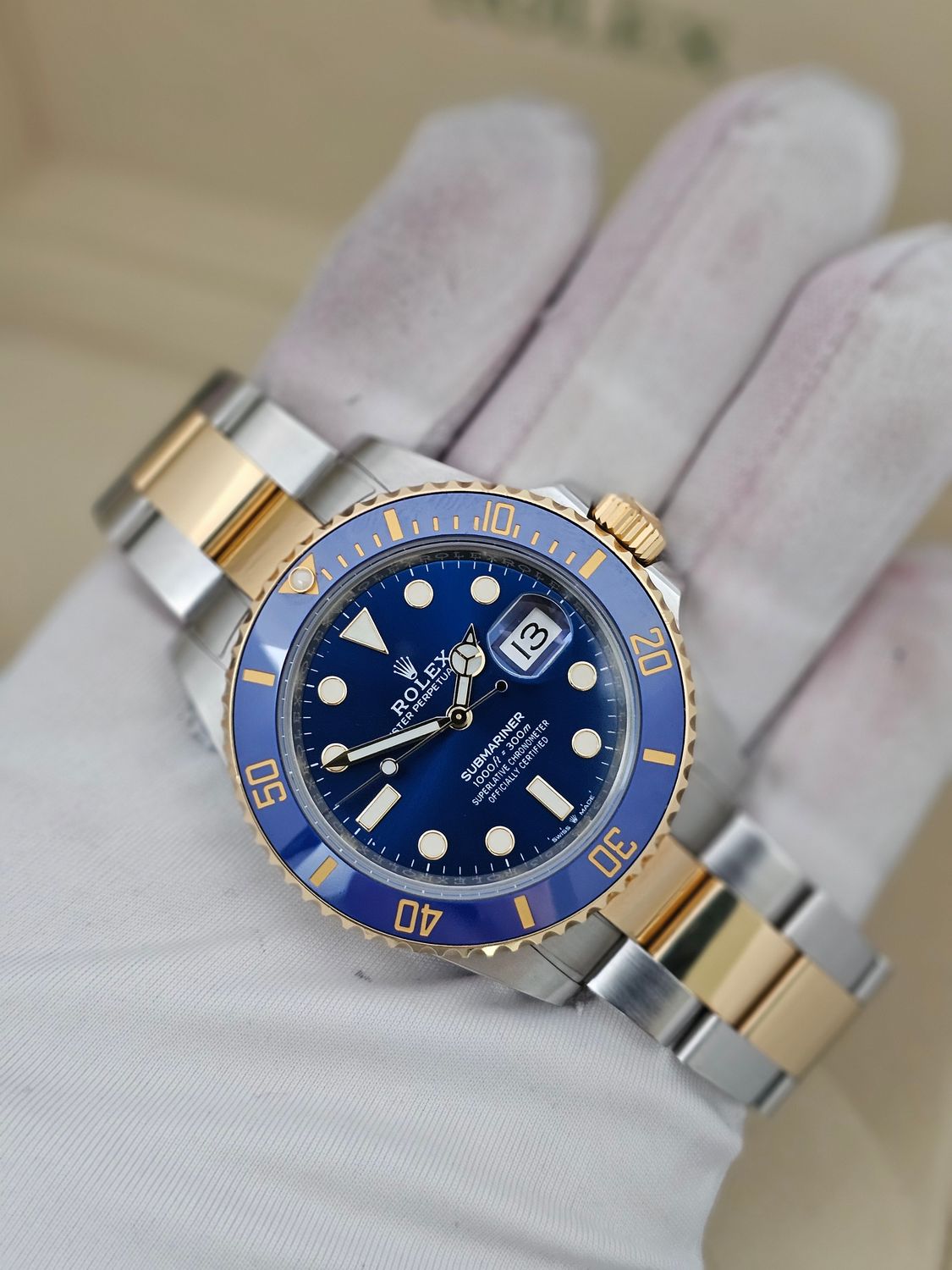 Rolex Submariner Watch 126613LB 41mm Bluesy, 2022 Full Set Superb Condition