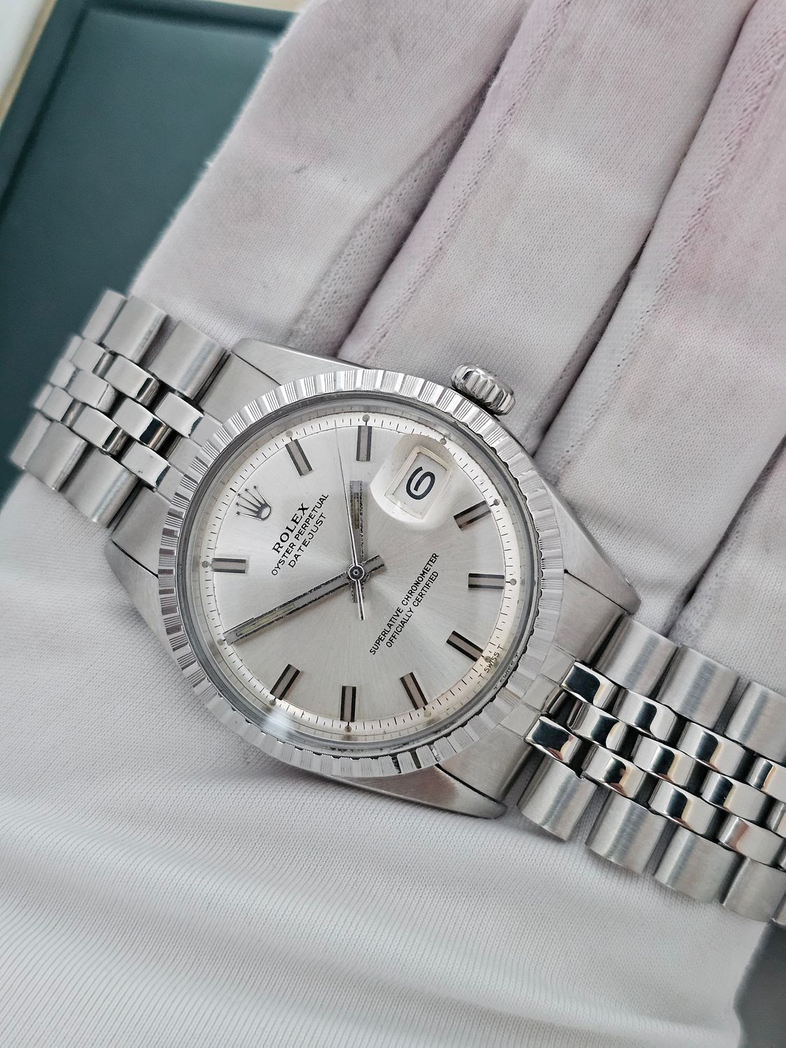 Rolex Datejust Watch 1603 36mm, Rare WideBoy Dial, Excellent condition