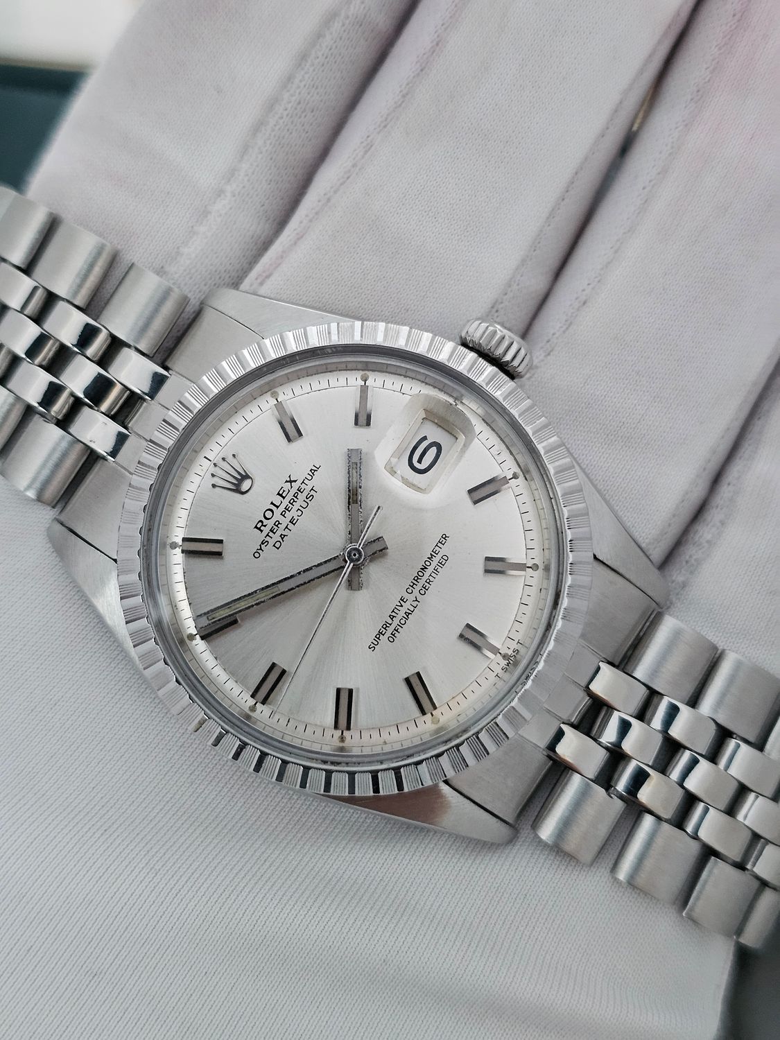 Rolex Datejust Watch 1603 36mm, Rare WideBoy Dial, Excellent condition