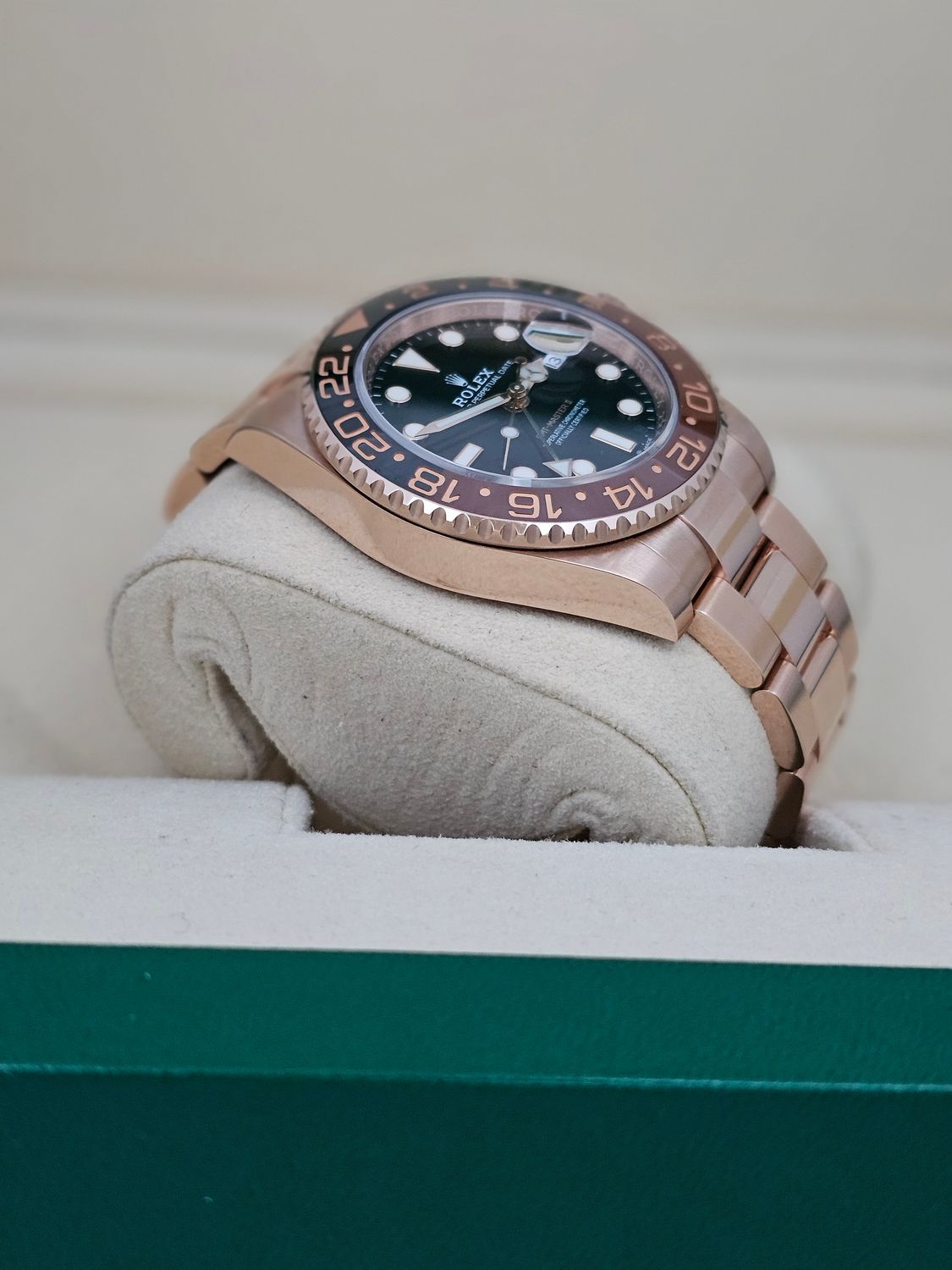 Rolex GMT-Master II Watch 126715CHNR, Everose Gold, 2018 Rootbeer