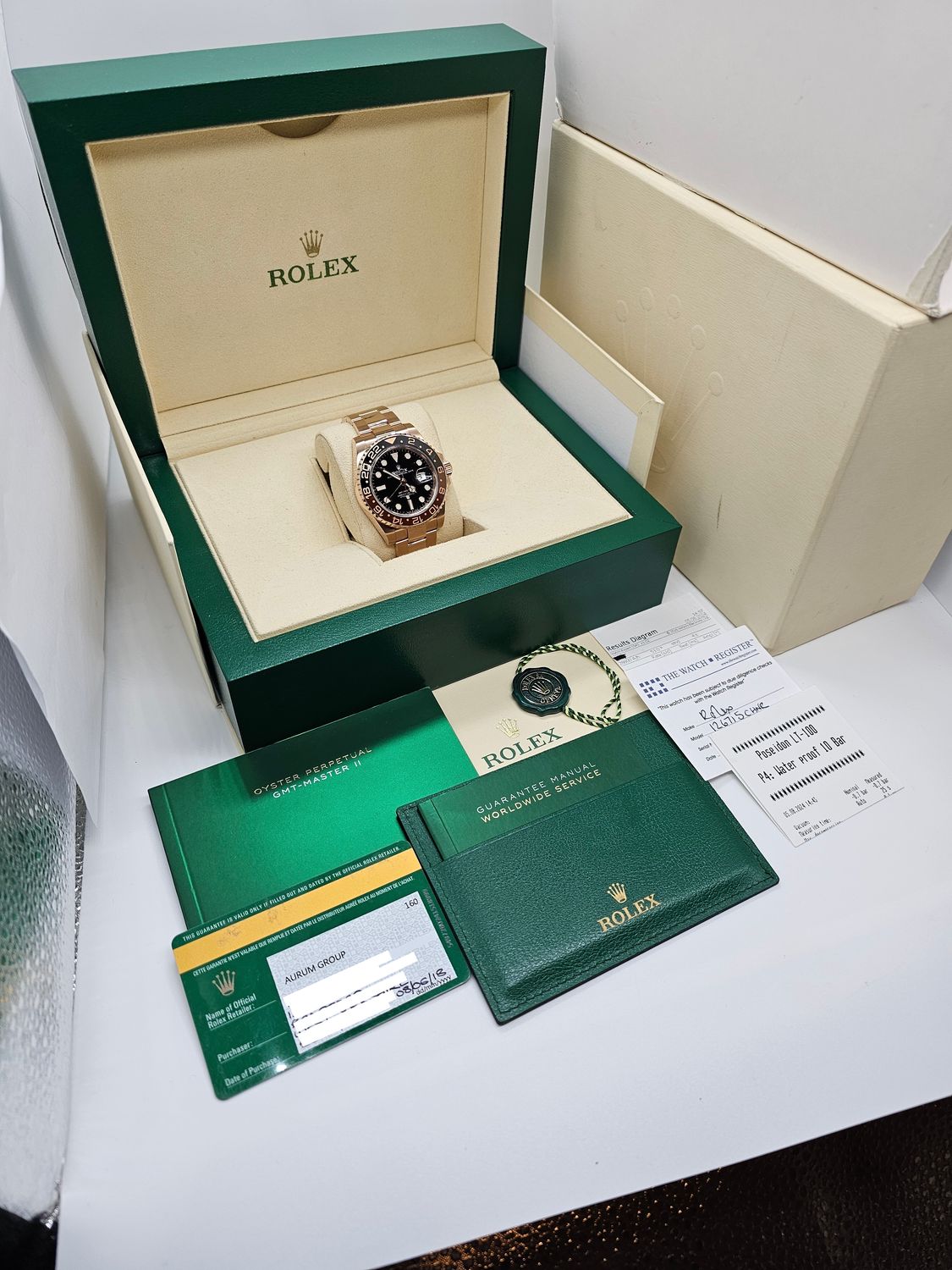 Rolex GMT-Master II Watch 126715CHNR, Everose Gold, 2018 Rootbeer