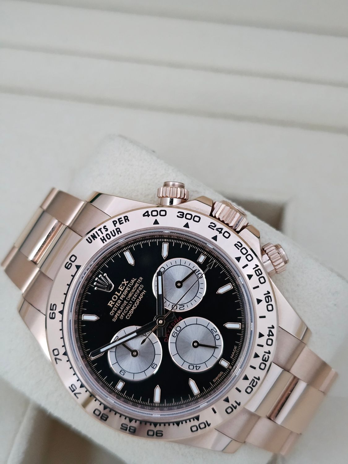 Rolex Daytona Watch 126505 Cosmograph 18K Rose Gold, Black Dial, 2023 B&amp;P
