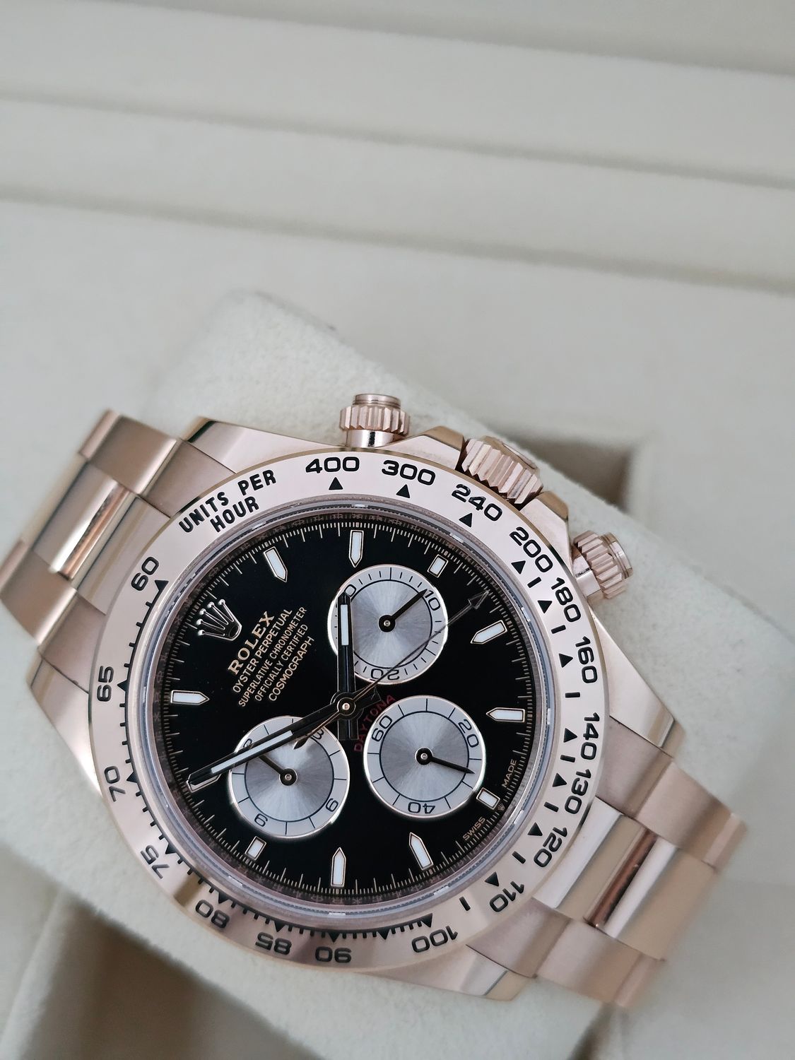 Rolex Daytona Watch 126505 Cosmograph 18K Rose Gold, Black Dial, 2023 B&amp;P