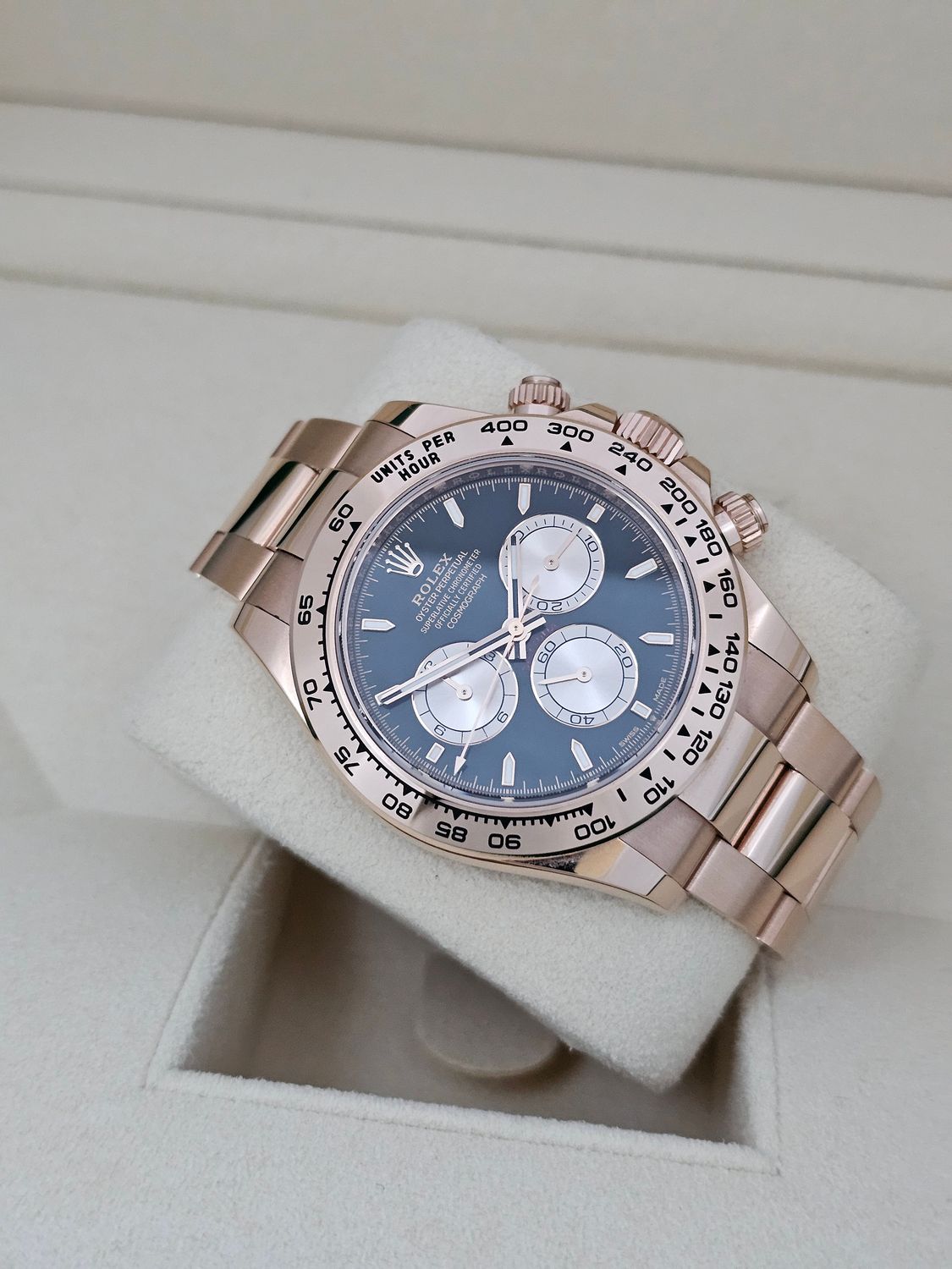 Rolex Daytona Watch 126505 Cosmograph 18K Rose Gold, Black Dial, 2023 B&amp;P