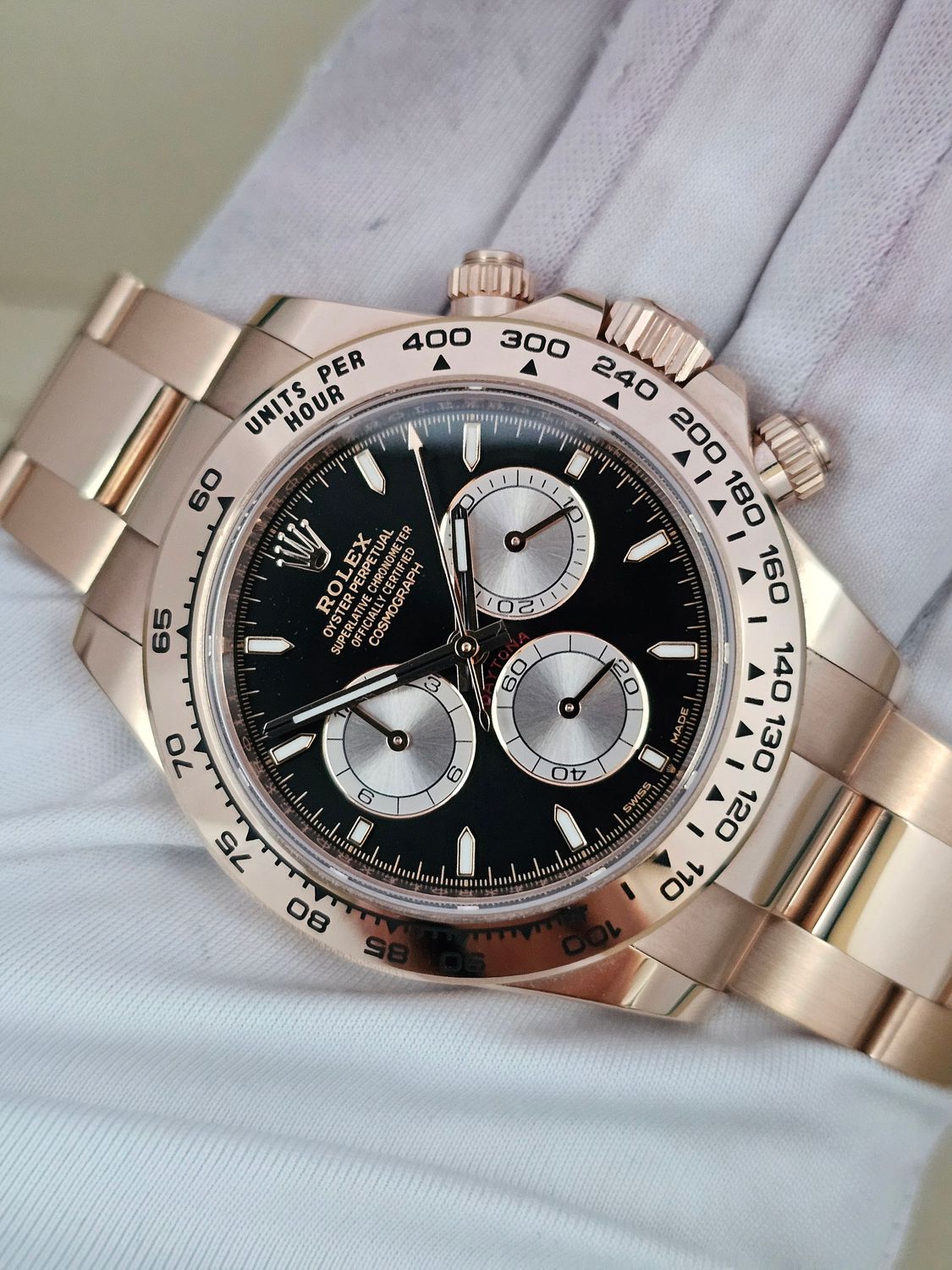 Rolex Daytona Watch 126505 Cosmograph 18K Rose Gold, Black Dial, 2023 B&amp;P