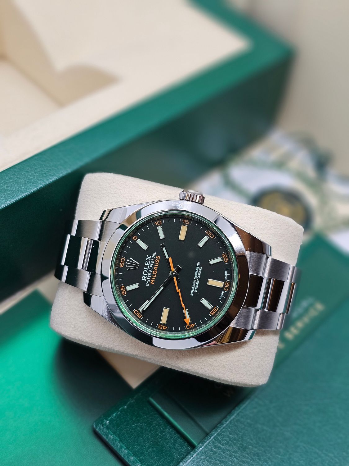 Rolex Milgauss Black Watch with Oyster Bracelet - 116400GV 2020 Full Set