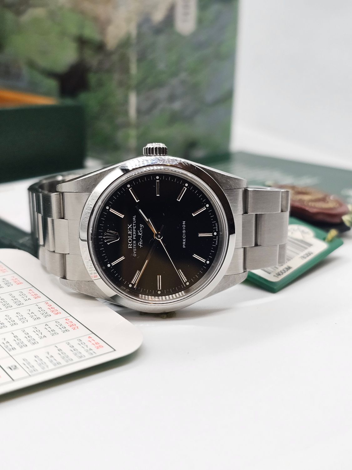 Rolex Oyster Perpetual Air-King 14000M Wristwatch, 1 Owner 2004 Full Set