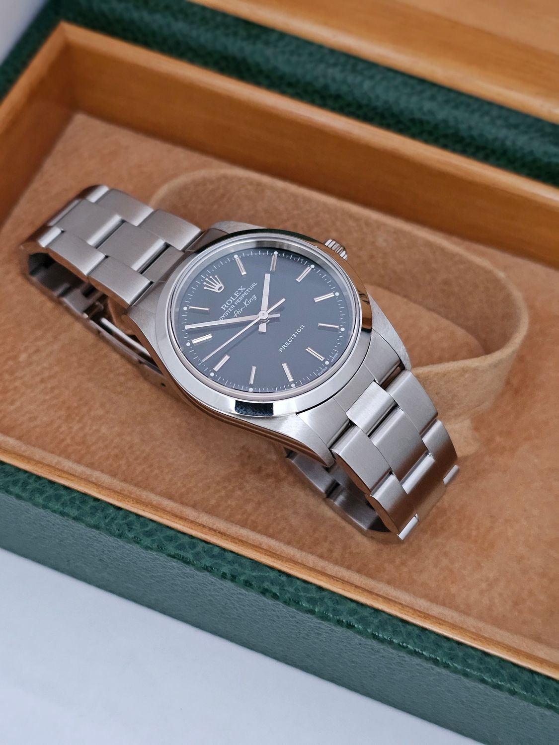 Rolex Oyster Perpetual Air-King 14000M Wristwatch, 1 Owner 2004 Full Set