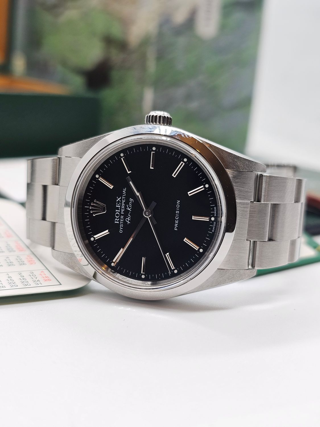 Rolex Oyster Perpetual Air-King 14000M Wristwatch, 1 Owner 2004 Full Set