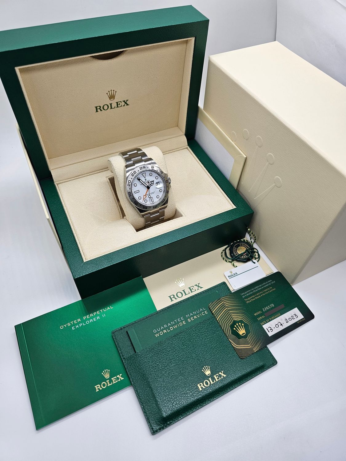 Rolex Explorer II White Polar Watch - 226570 2023 Full Set