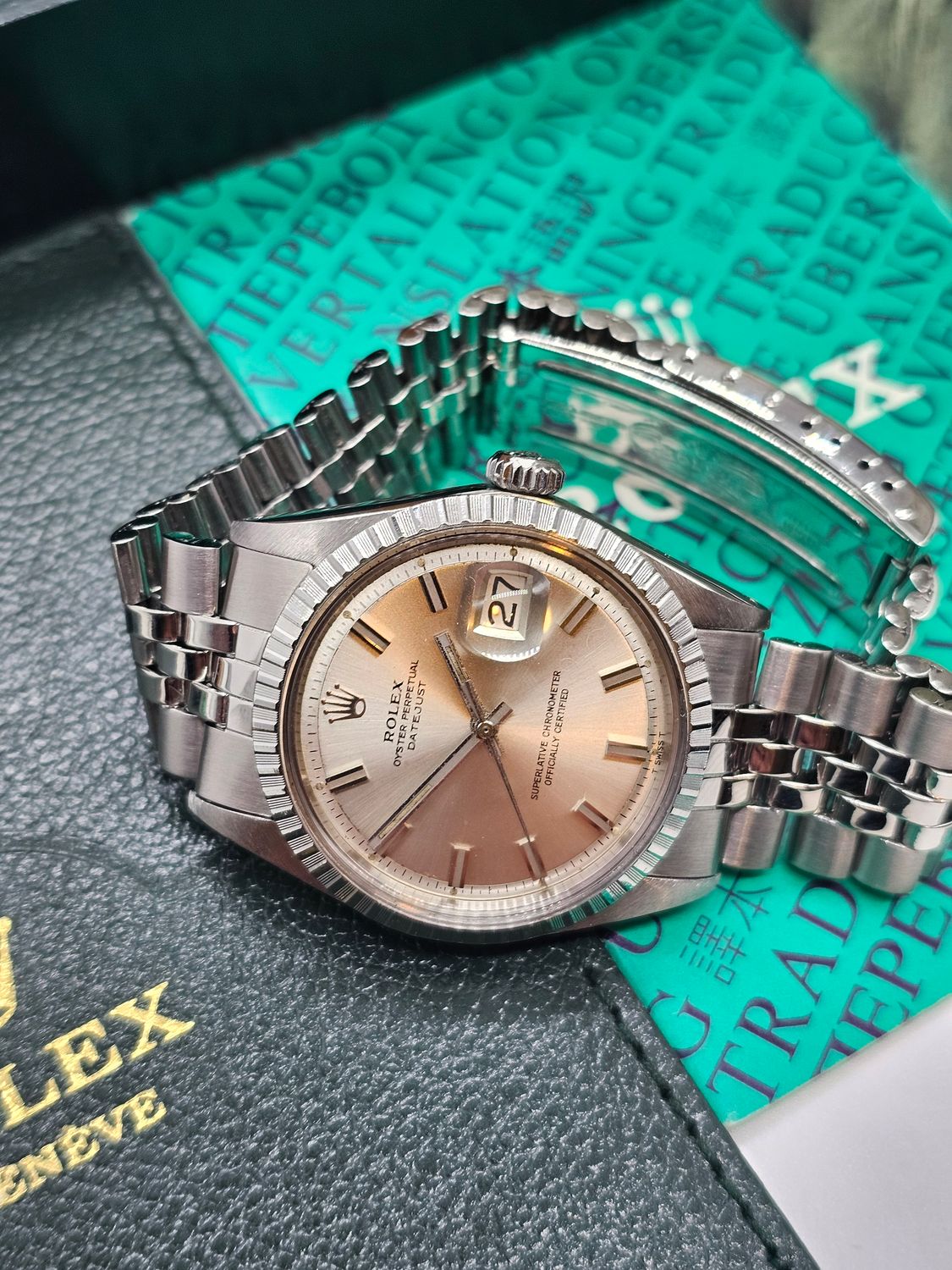 Rolex Datejust Watch 1603 36mm, Rare WideBoy Dial, Excellent condition