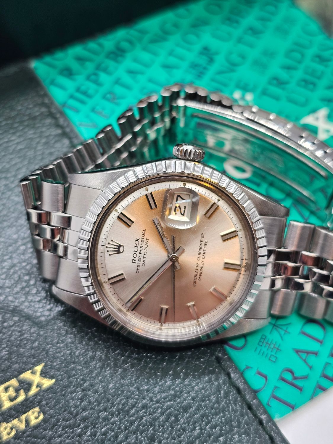Rolex Datejust Watch 1603 36mm, Rare WideBoy Dial, Excellent condition