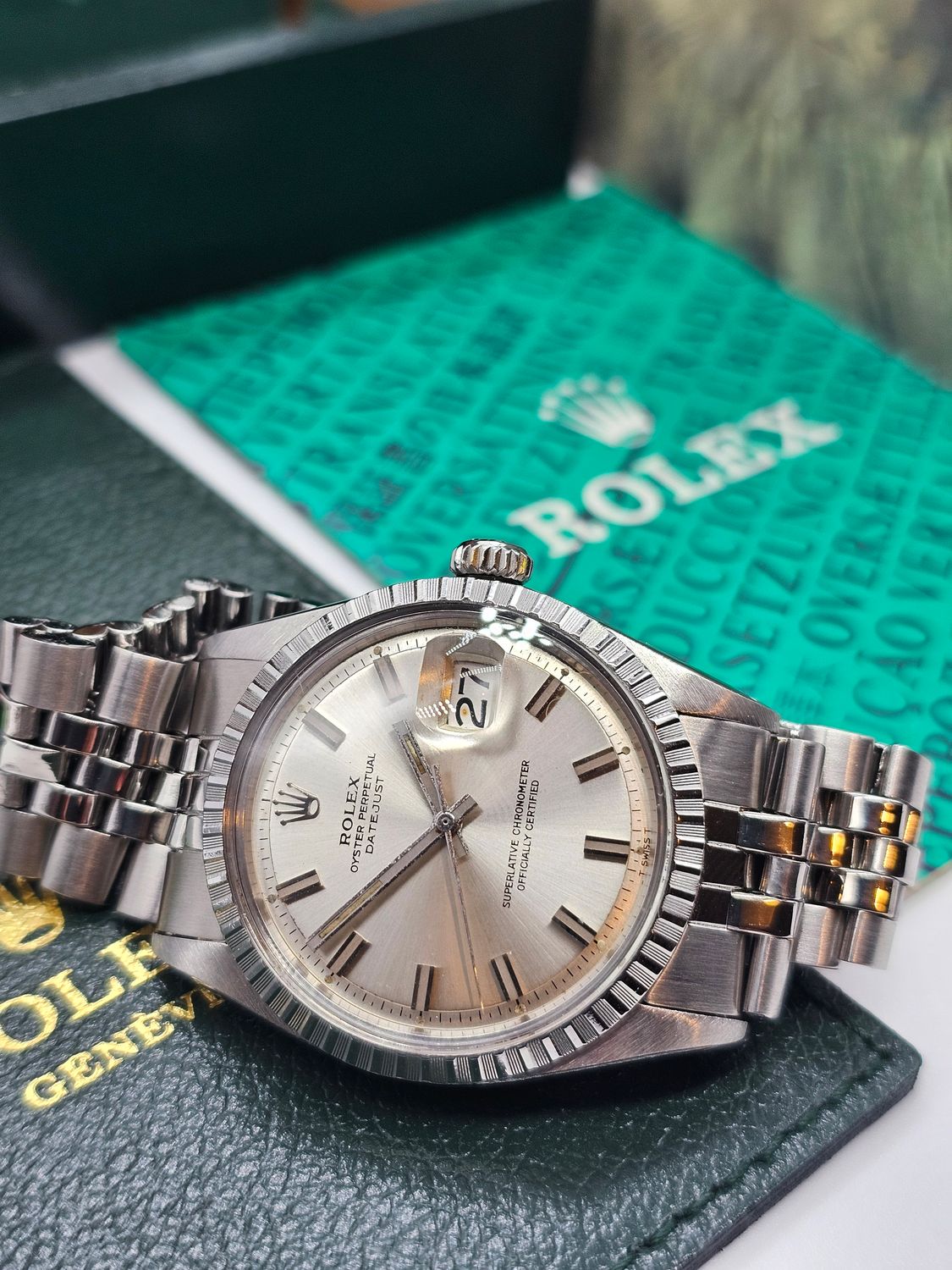 Rolex Datejust Watch 1603 36mm, Rare WideBoy Dial, Excellent condition