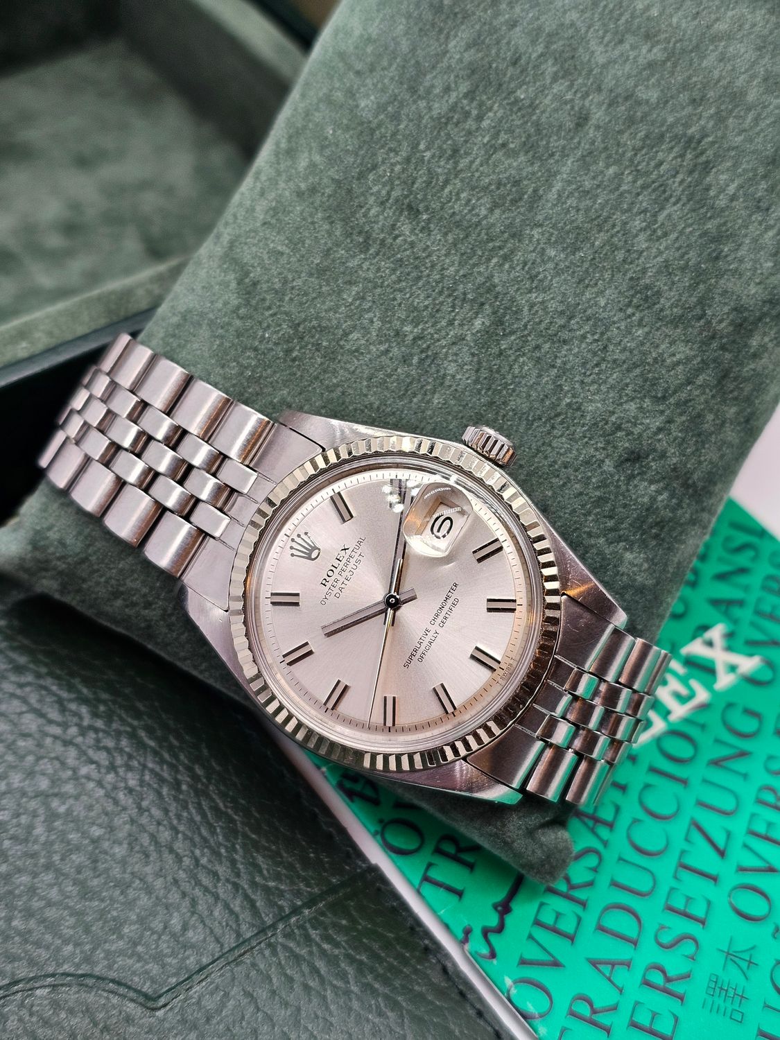 Rolex Datejust Watch 1601 36mm, Rare WideBoy Dial, Excellent condition
