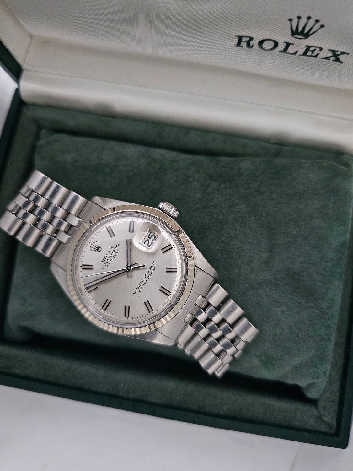 Rolex Datejust Watch 1601 36mm, Rare WideBoy Dial, Excellent condition