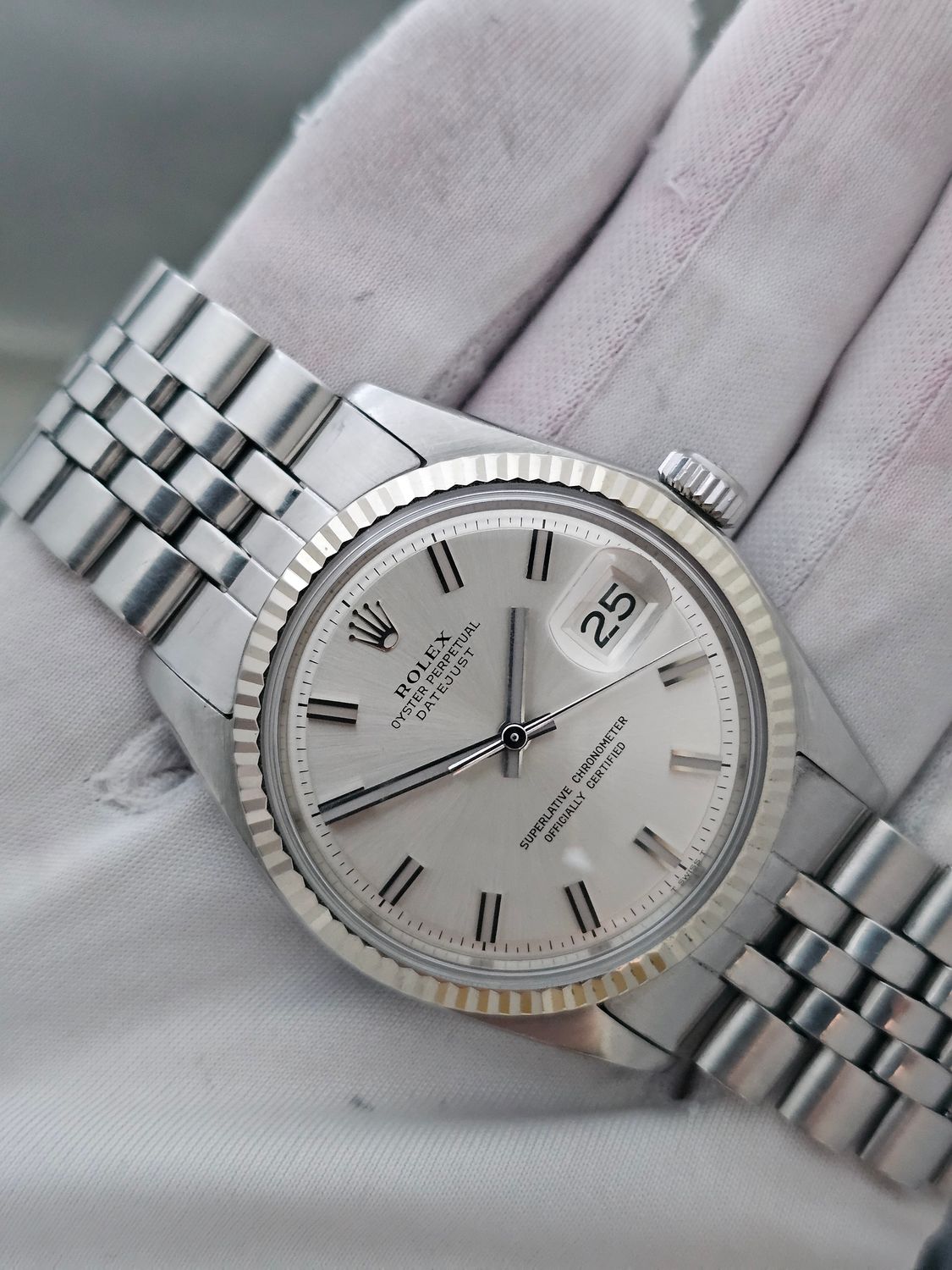 Rolex Datejust Watch 1601 36mm, Rare WideBoy Dial, Excellent condition