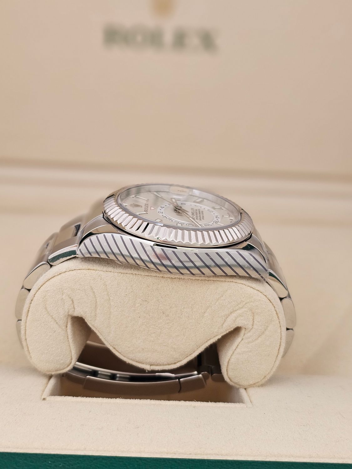 Rolex 326934 SkyDweller White Dial Oyster, 2018 Box &amp; Papers, 2024 Rolex Service