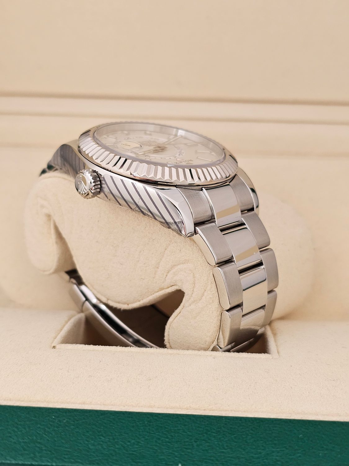 Rolex 326934 SkyDweller White Dial Oyster, 2018 Box &amp; Papers, 2024 Rolex Service