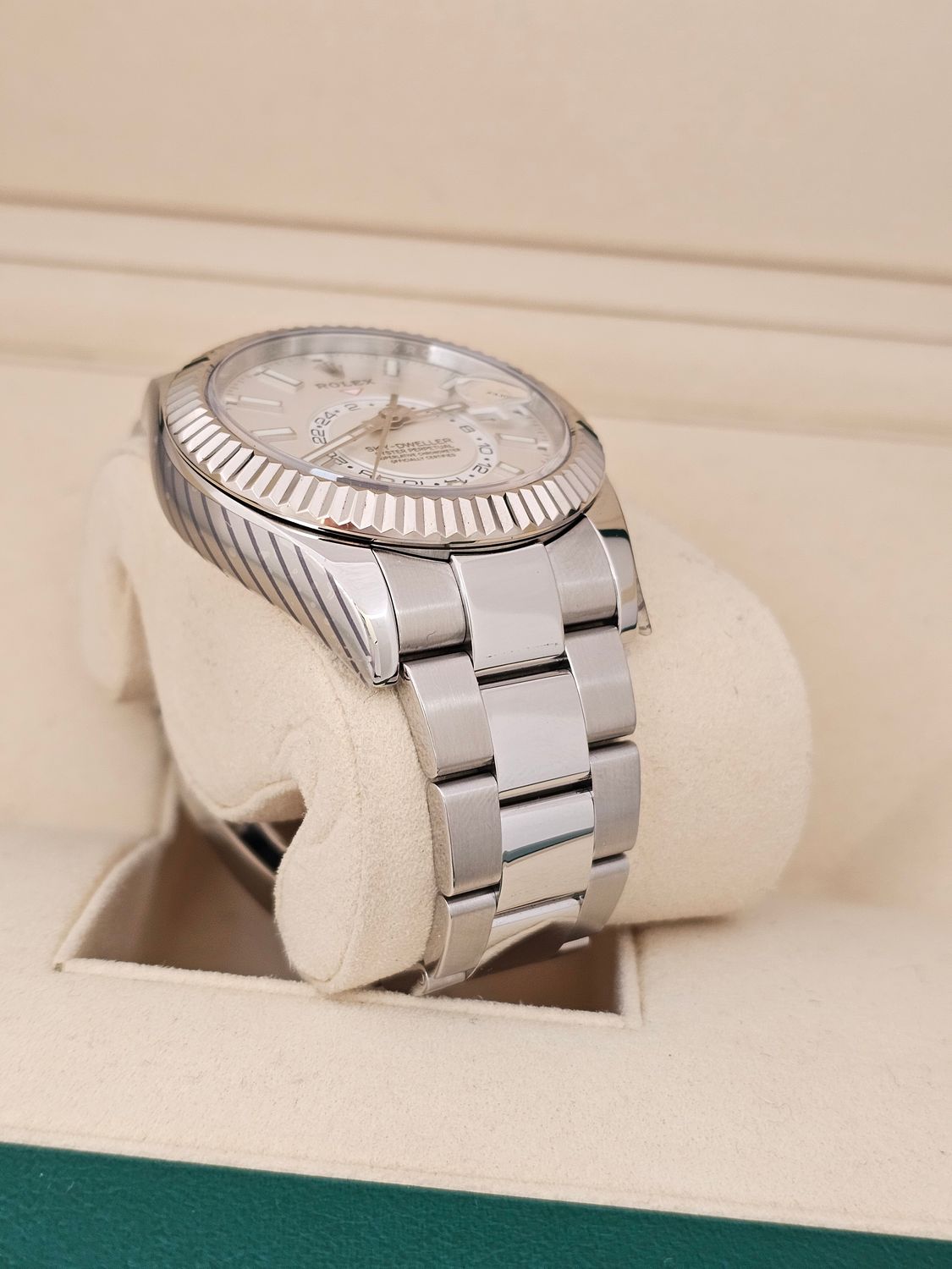 Rolex 326934 SkyDweller White Dial Oyster, 2018 Box &amp; Papers, 2024 Rolex Service