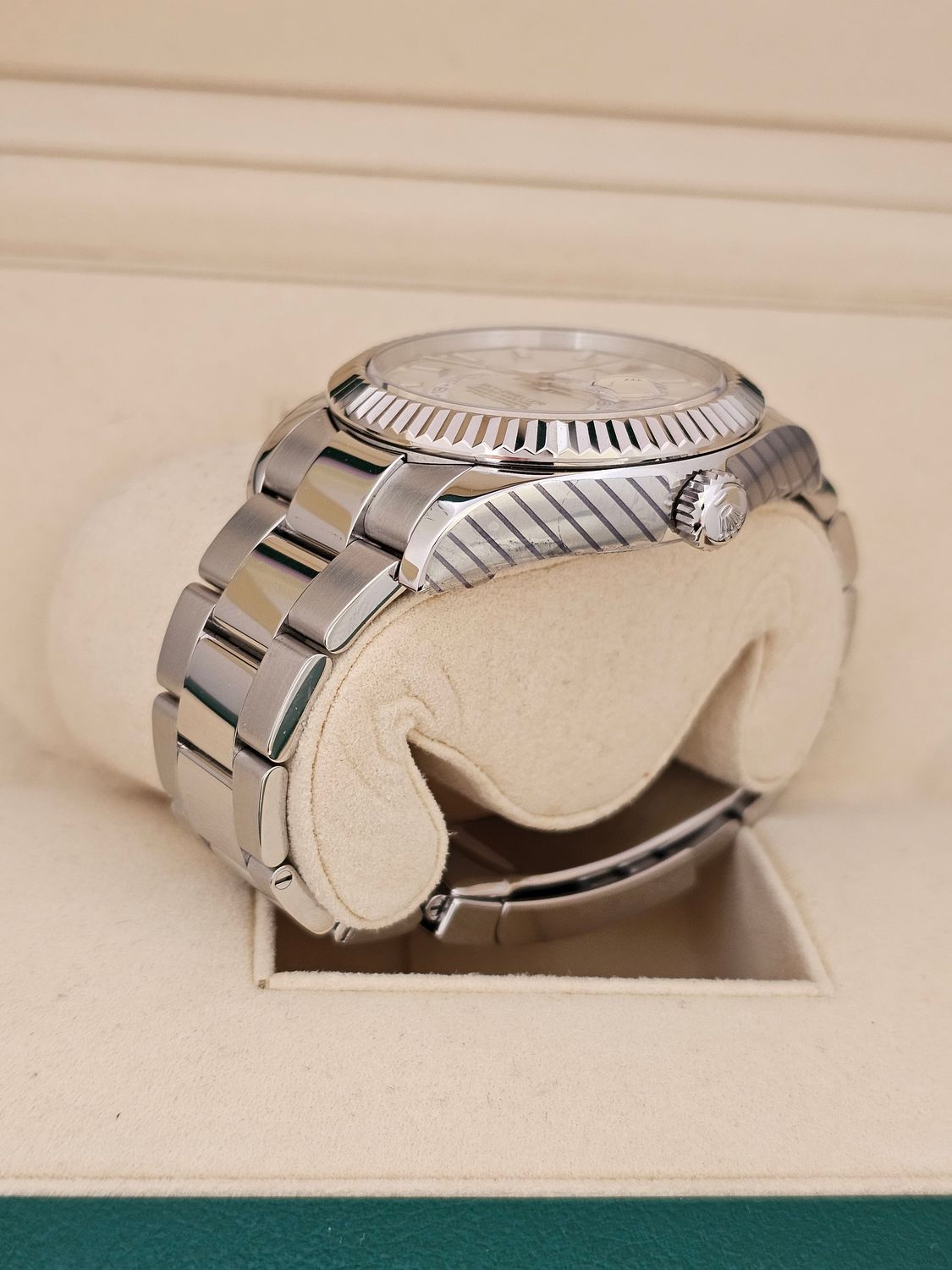 Rolex 326934 SkyDweller White Dial Oyster, 2018 Box &amp; Papers, 2024 Rolex Service