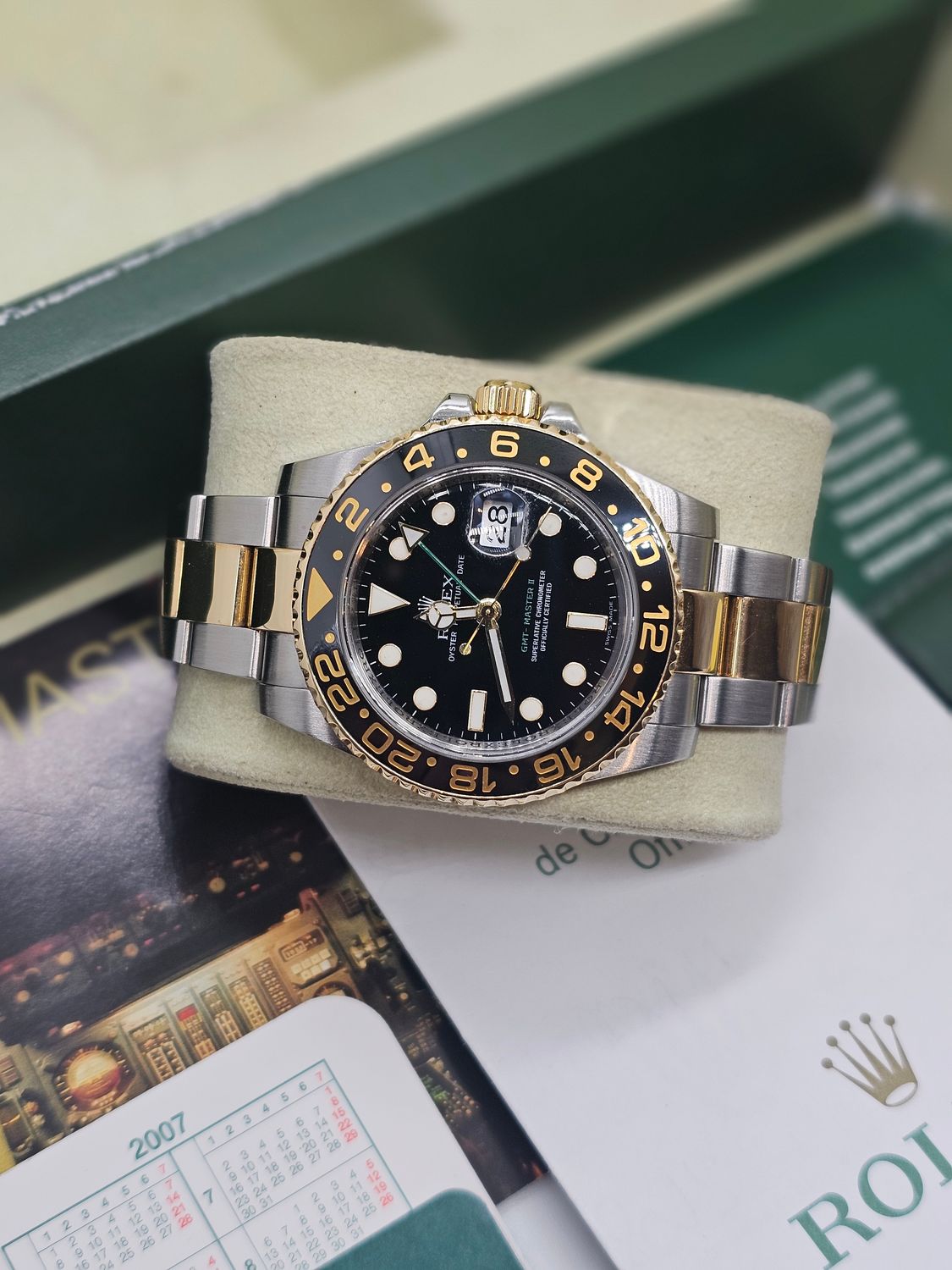 Rolex GMT-Master II Black Watch - 116713LN 2006 Box &amp; Papers, 2011 Rolex Service