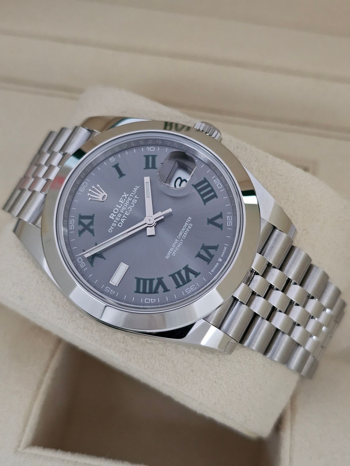 Rolex Datejust 41mm Watch Ref: 126300 Wimbledon Dial - 2022 Full Set