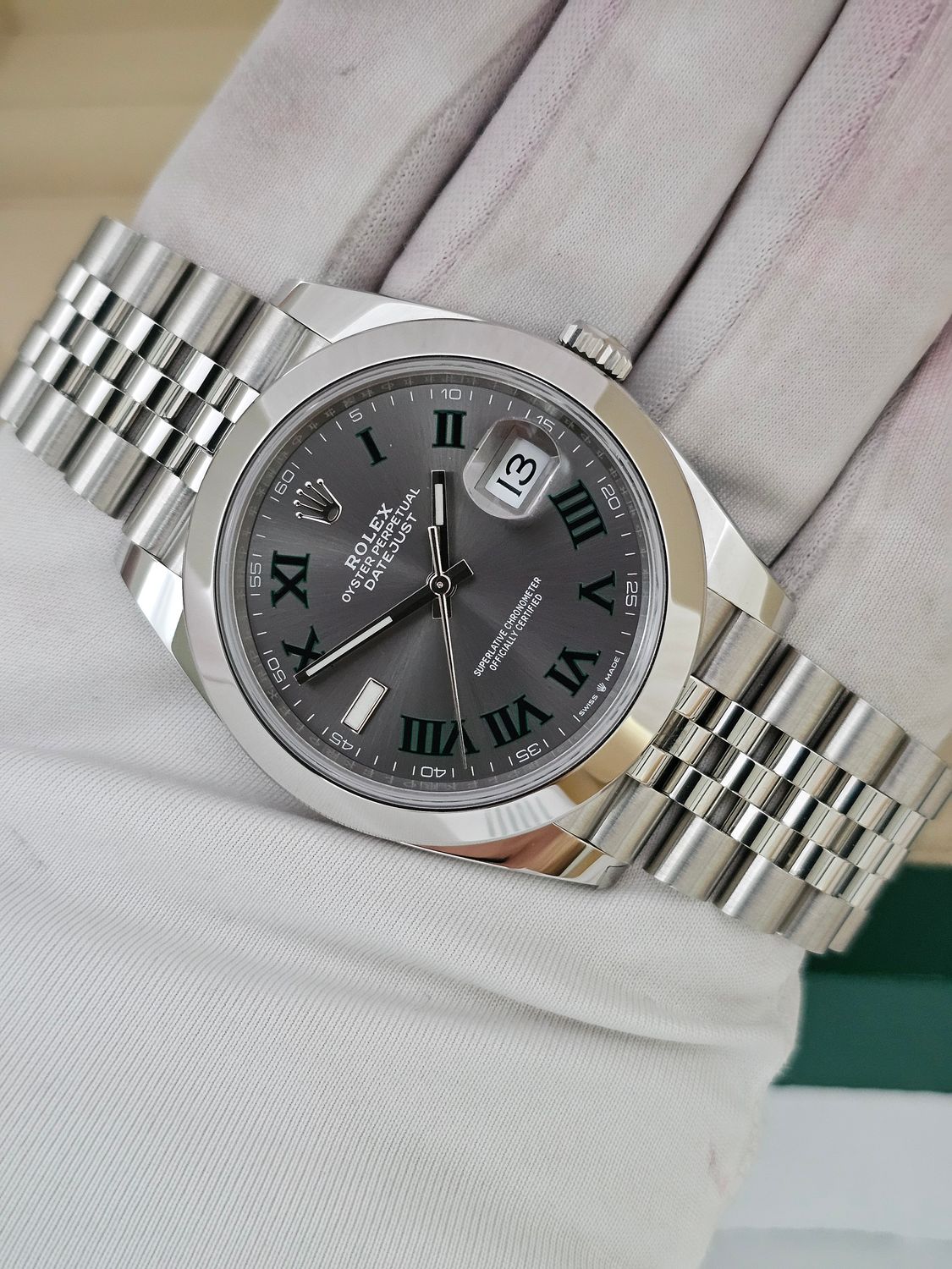 Rolex Datejust 41mm Watch Ref: 126300 Wimbledon Dial - 2022 Full Set