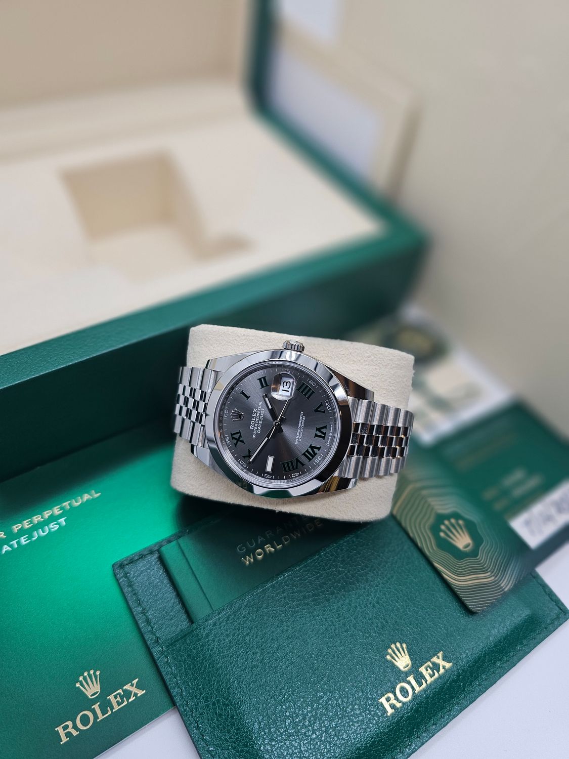 Rolex Datejust 41mm Watch Ref: 126300 Wimbledon Dial - 2022 Full Set