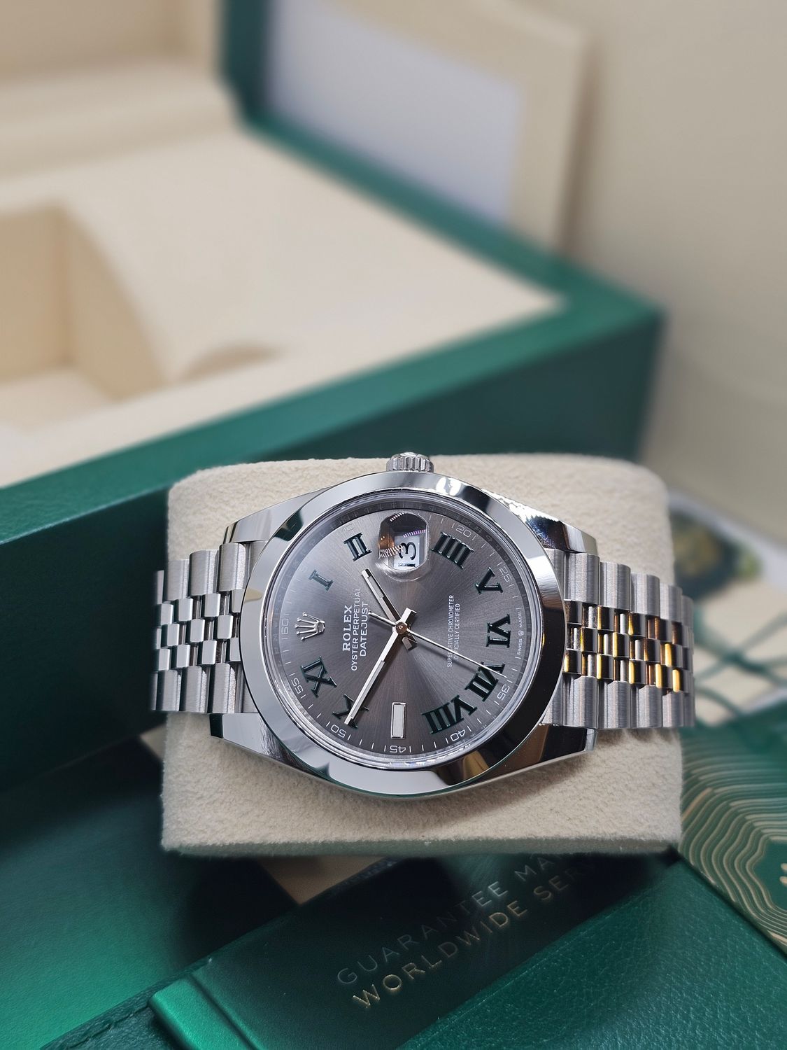 Rolex Datejust 41mm Watch Ref: 126300 Wimbledon Dial - 2022 Full Set