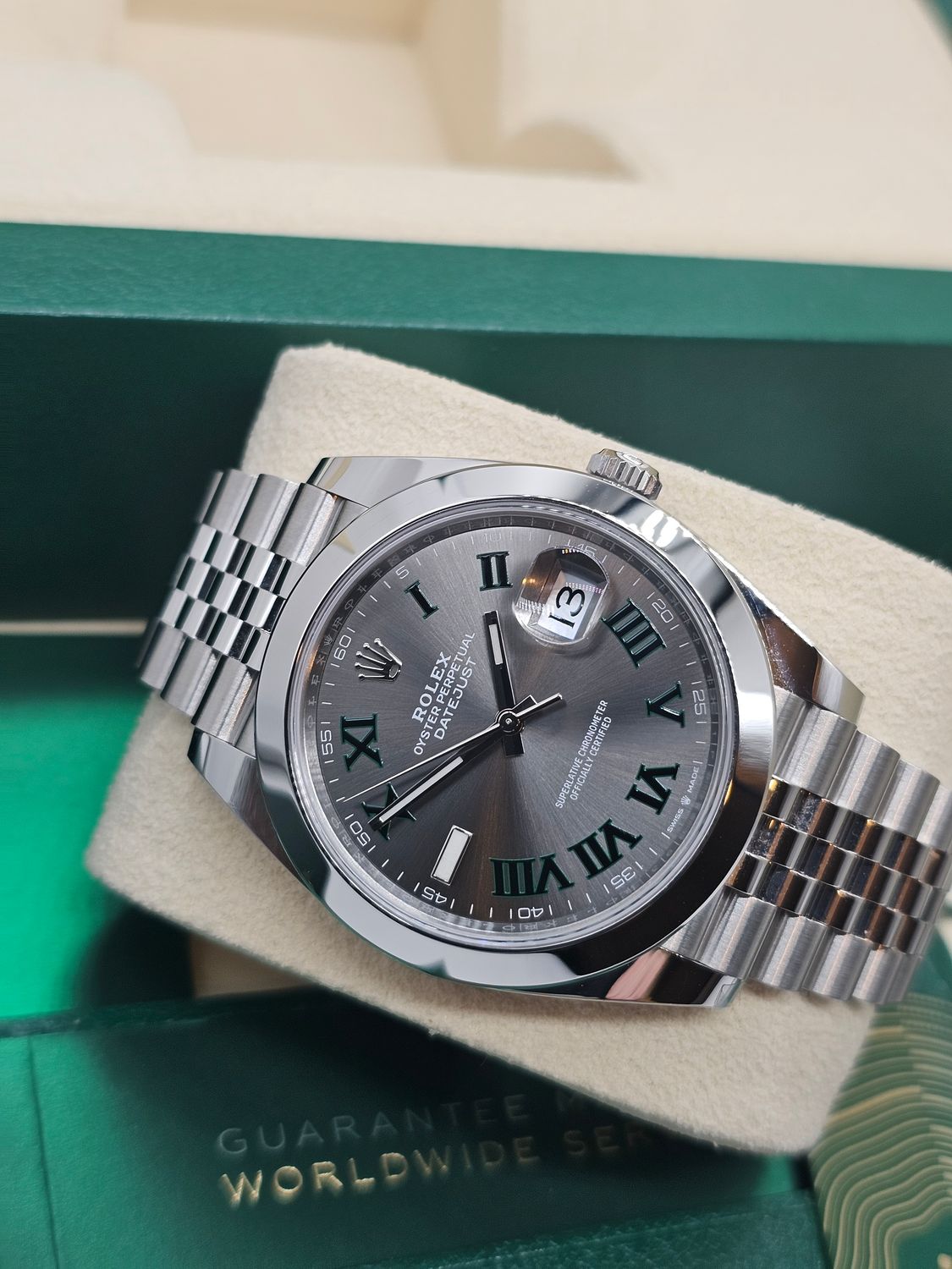 Rolex Datejust 41mm Watch Ref: 126300 Wimbledon Dial - 2022 Full Set