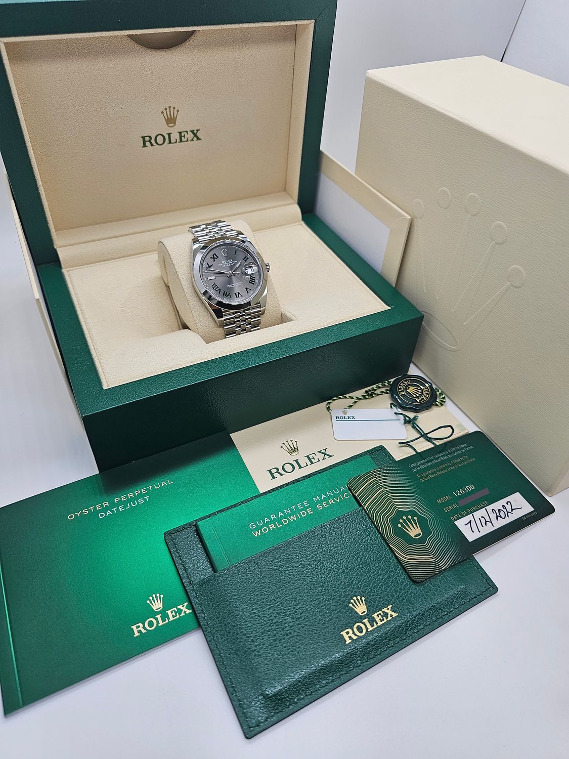 Rolex Datejust 41mm Watch Ref: 126300 Wimbledon Dial - 2022 Full Set