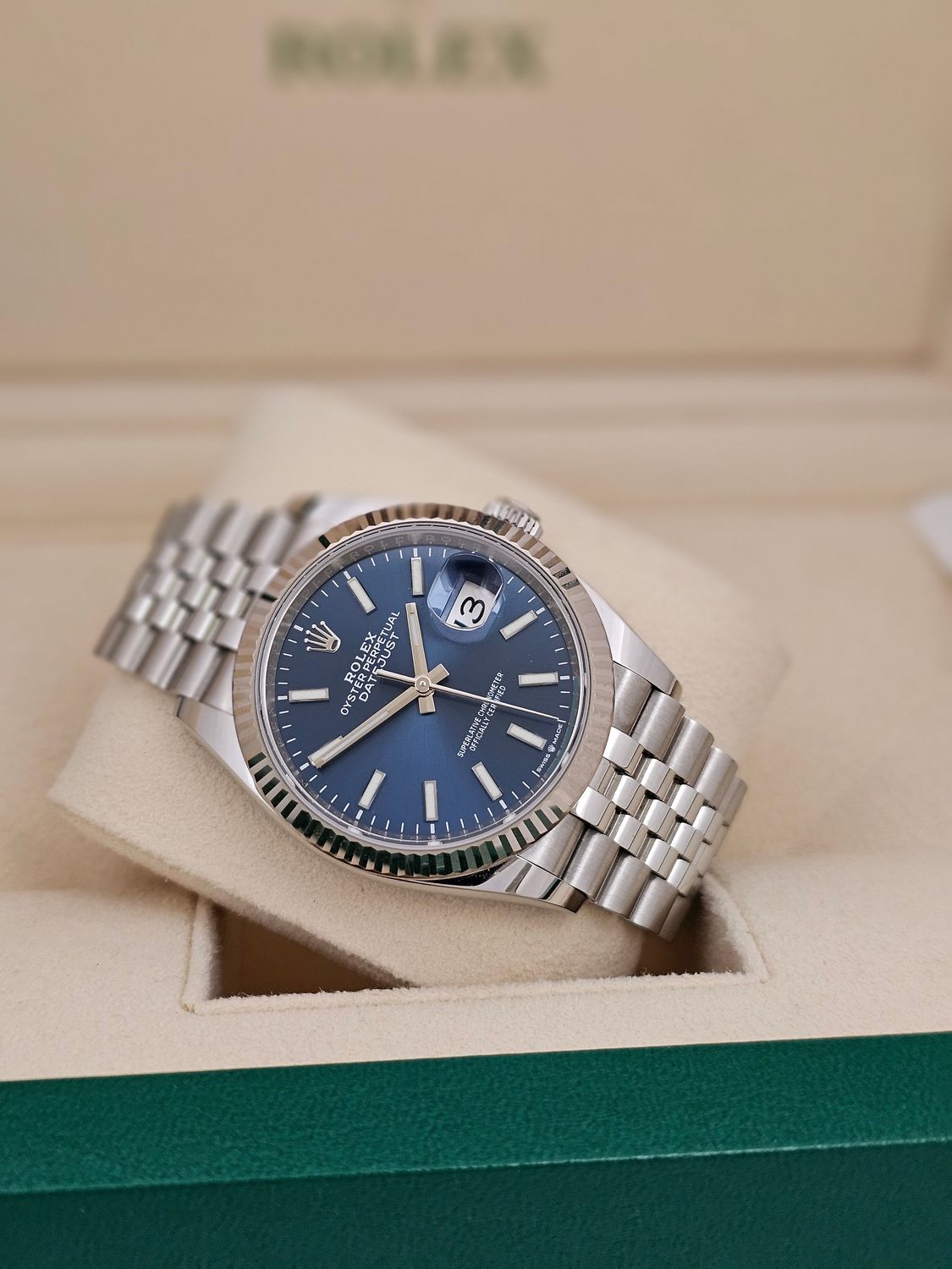 Rolex Datejust Watch Ref 126234 36mm - 2022 Blue Dial - Full Set
