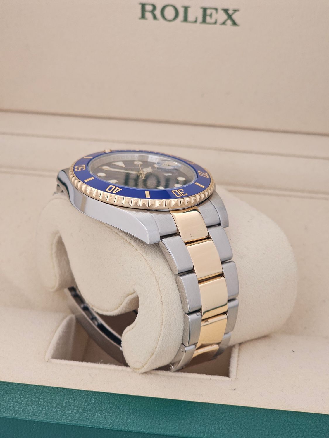 Rolex Submariner Watch 40mm ref 116613LB Bluesy, 2020 Rolex Service Box &amp; Papers