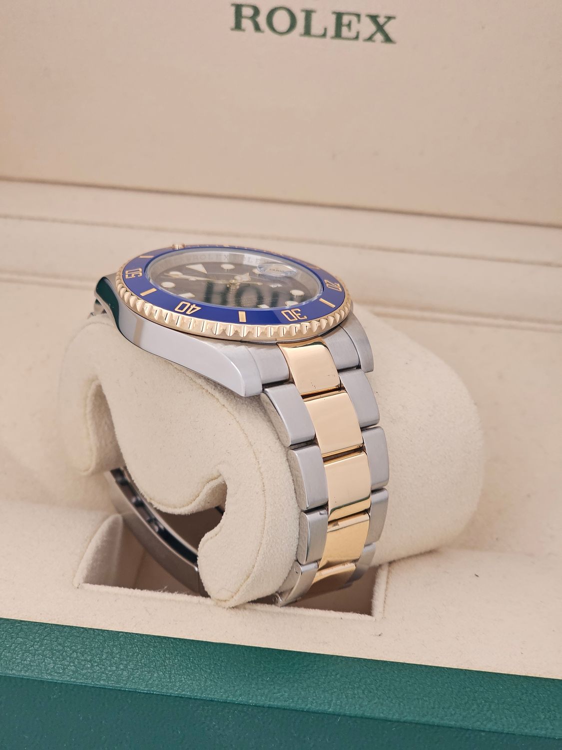 Rolex Submariner Watch 40mm ref 116613LB Bluesy, 2020 Rolex Service Box &amp; Papers