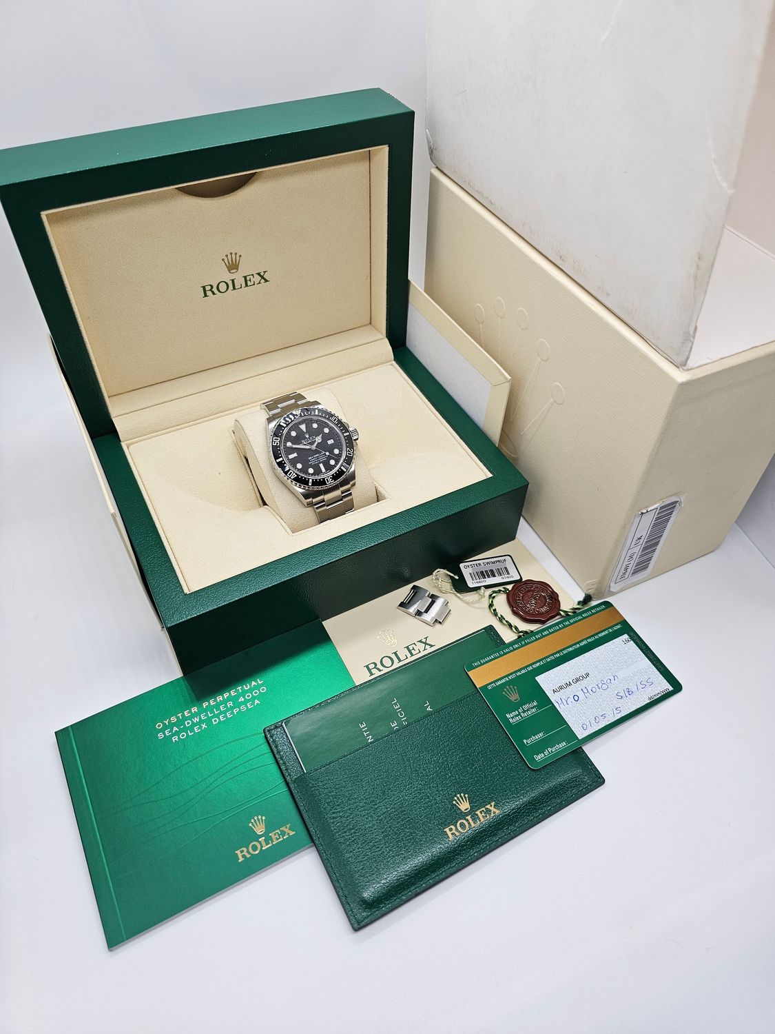 Rolex Sea-Dweller 40mm Watch 4000 Rare/Short Run - Ref 116600, 2015 Full Set