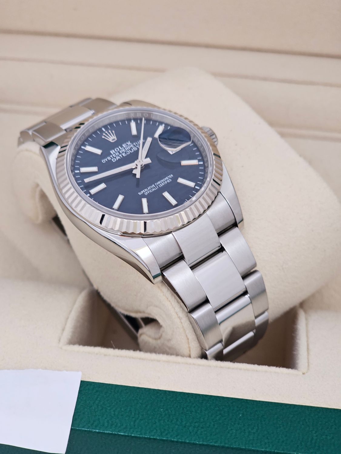 Rolex Datejust Watch Ref 126234 36mm - 2023 Blue Motif Dial, Full Set