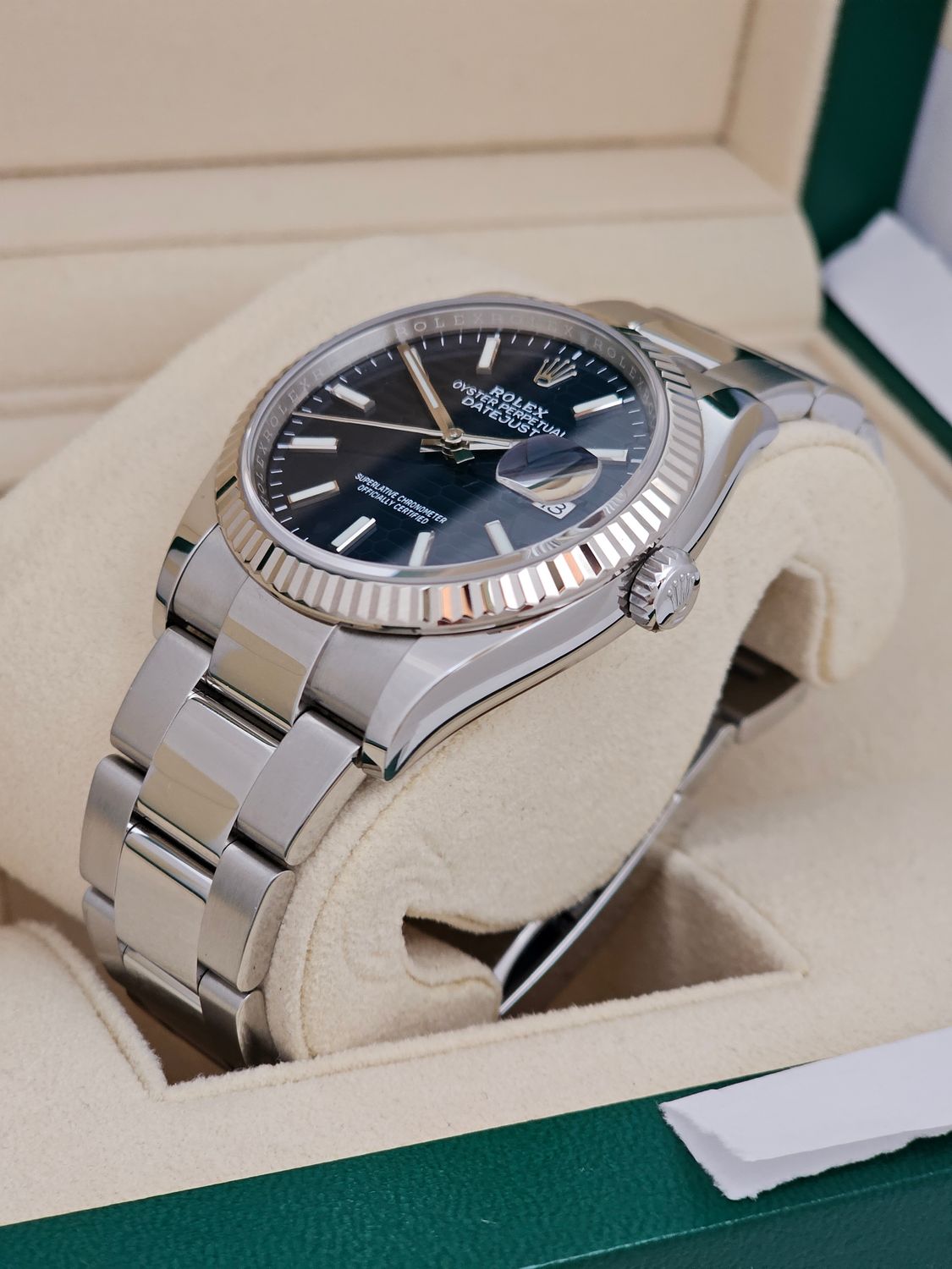 Rolex Datejust Watch Ref 126234 36mm - 2023 Blue Motif Dial, Full Set