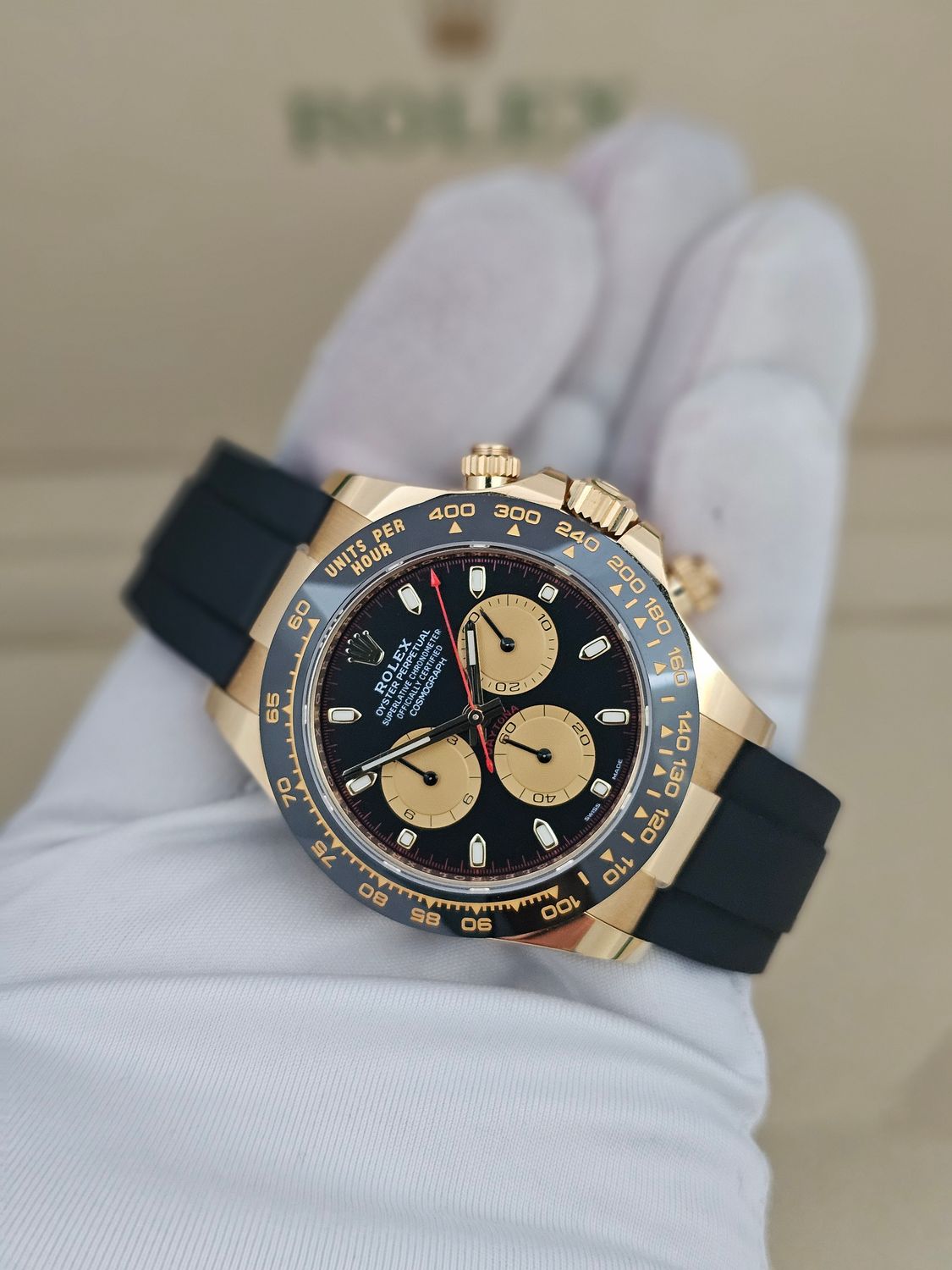 Rolex Daytona Oysterflex Watch, 18K Yellow Gold 116518LN &quot;Paul Newman&quot; 2023