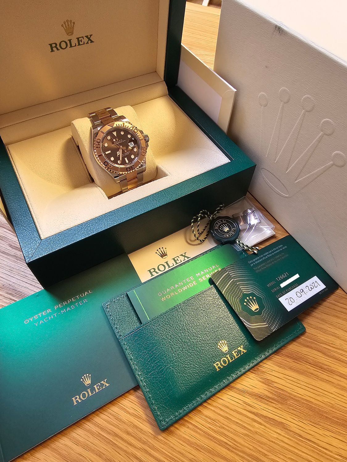 Rolex Yacht-Master 40mm Watch, Ref 126621 Chocolate Dial 2021 Box &amp; Papers
