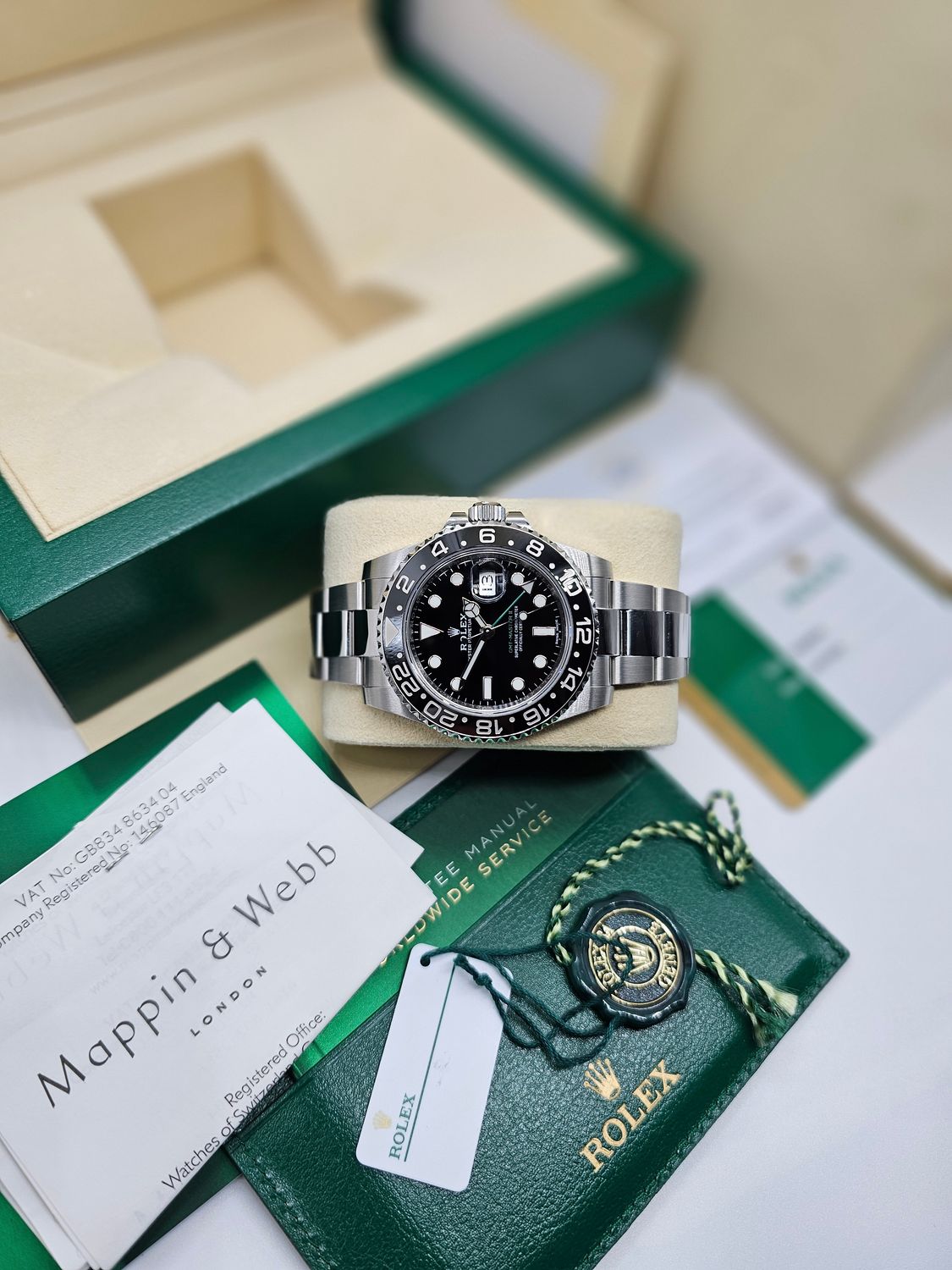 Rolex GMT-Master II 116710LN Watch, 2019 New/Unworn NOS Collectors Set