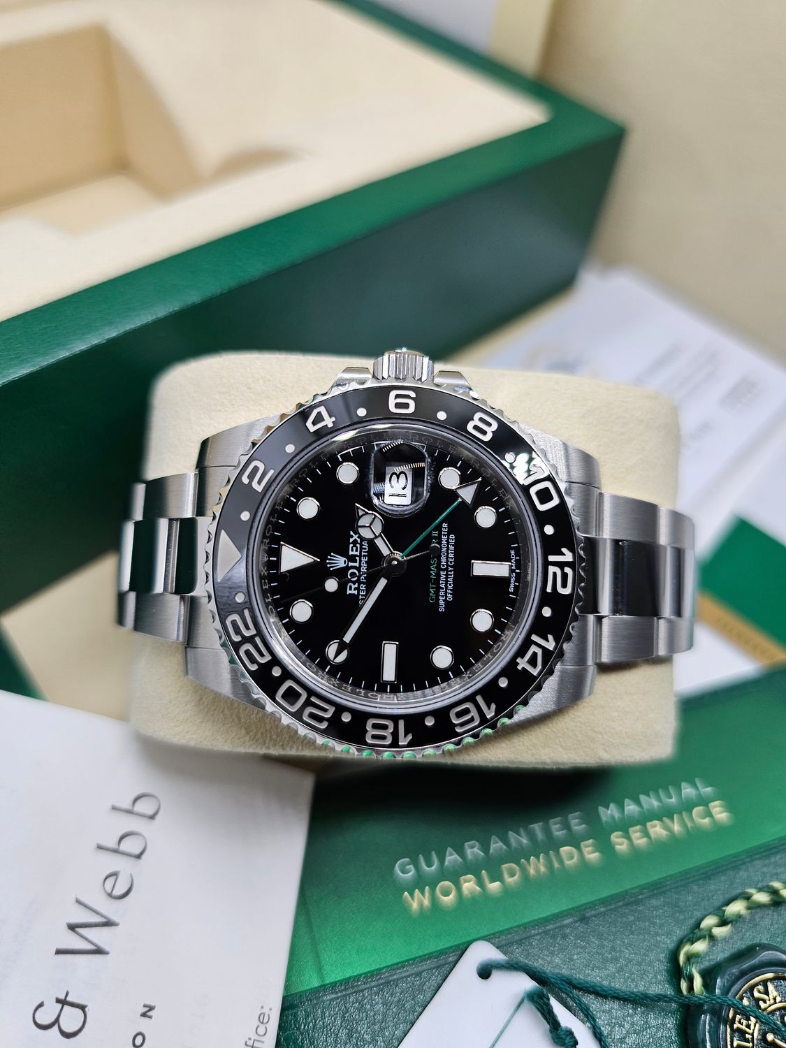 Rolex GMT-Master II 116710LN Watch, 2019 New/Unworn NOS Collectors Set