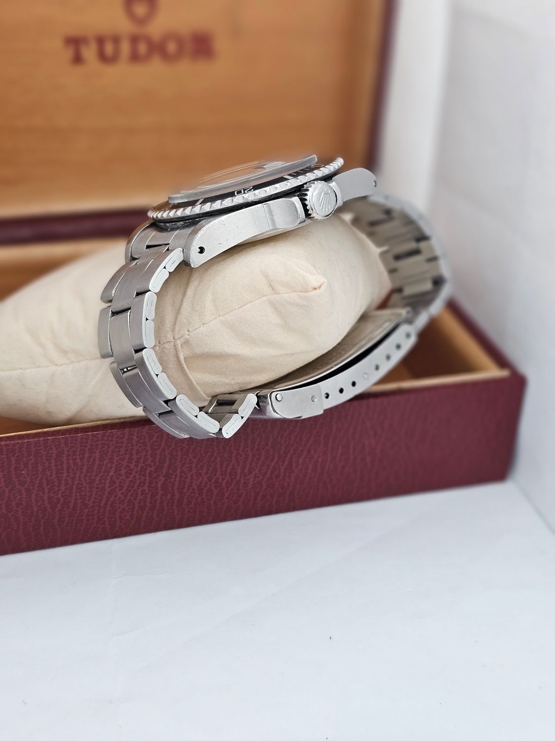 TUDOR Submariner Black 76100 Lollipop Watch, 1986 Box&amp;Papers, Receipt, Unpolished