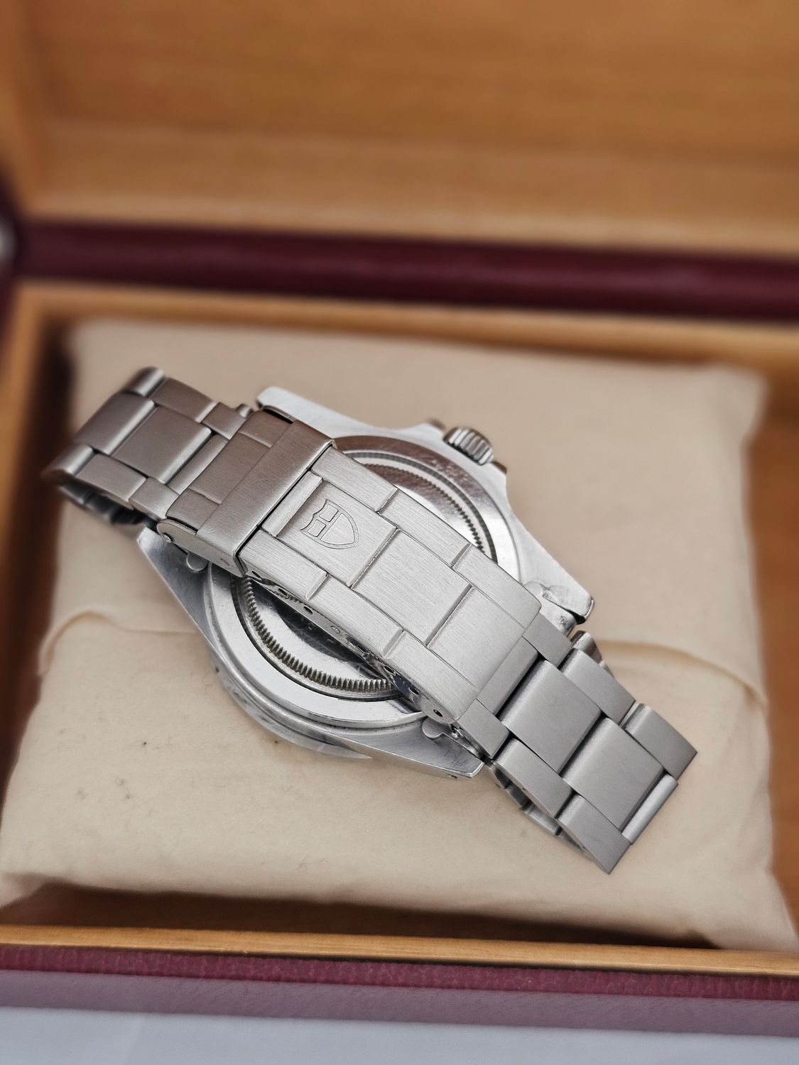 TUDOR Submariner Black 76100 Lollipop Watch, 1986 Box&amp;Papers, Receipt, Unpolished
