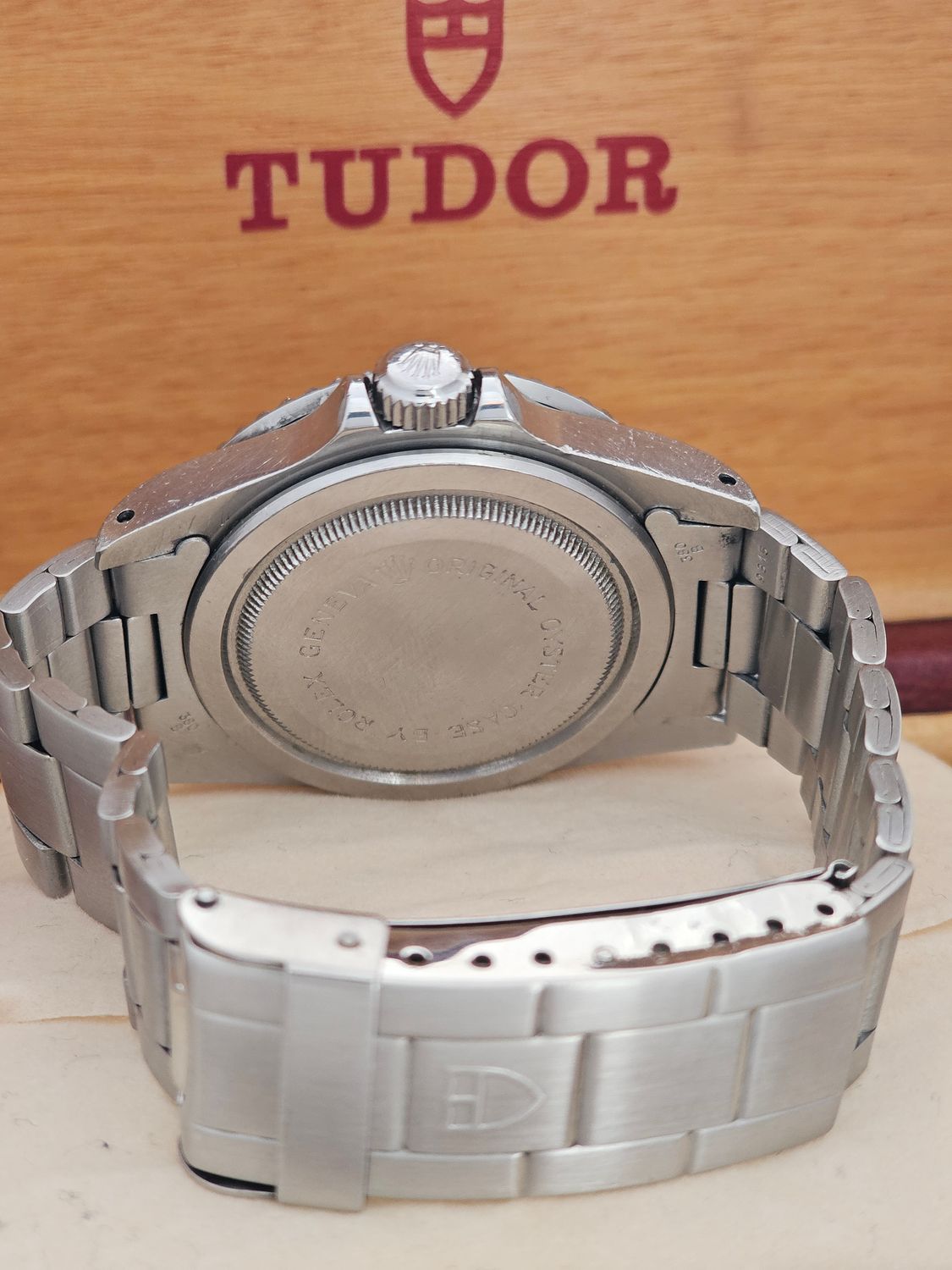 TUDOR Submariner Black 76100 Lollipop Watch, 1986 Box&amp;Papers, Receipt, Unpolished