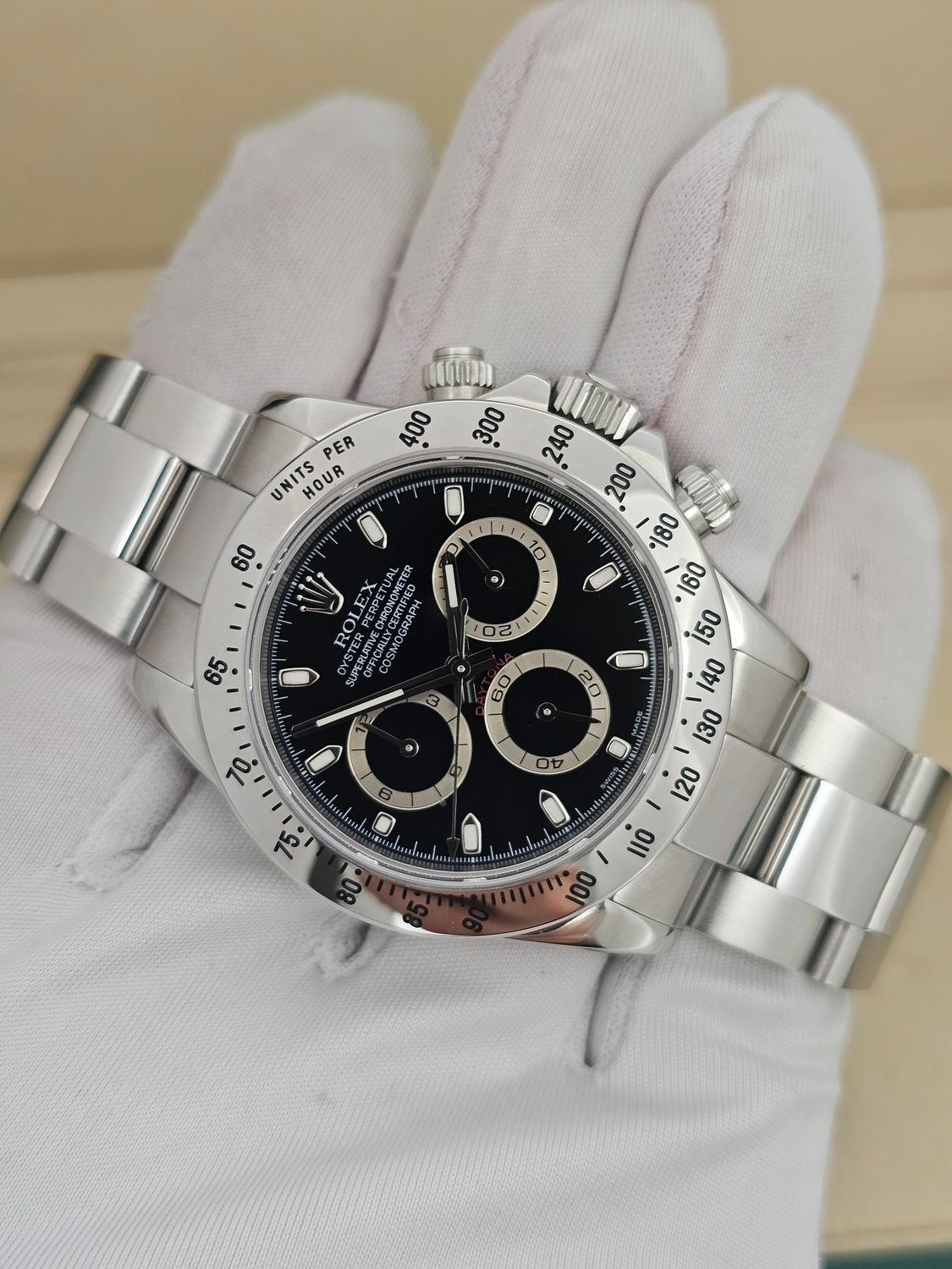 Rolex Cosmograph Daytona Black Dial Watch - 116520 2006 Full Collectors Set