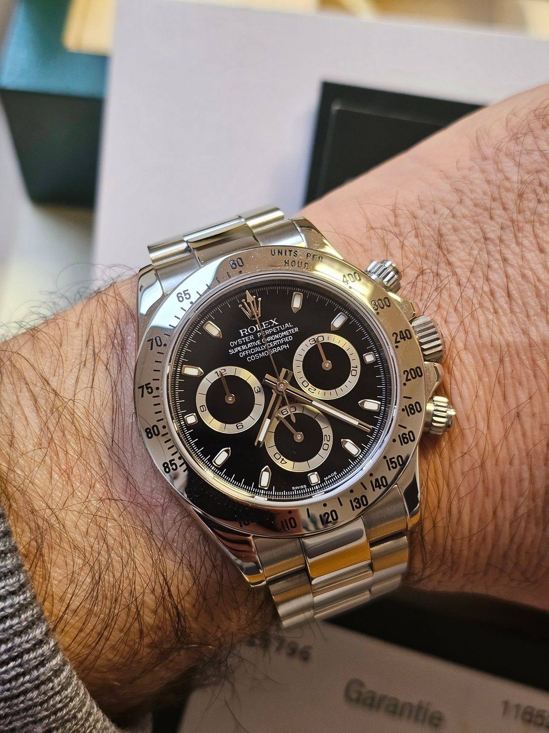 Rolex Cosmograph Daytona Black Dial Watch - 116520 2006 Full Collectors Set